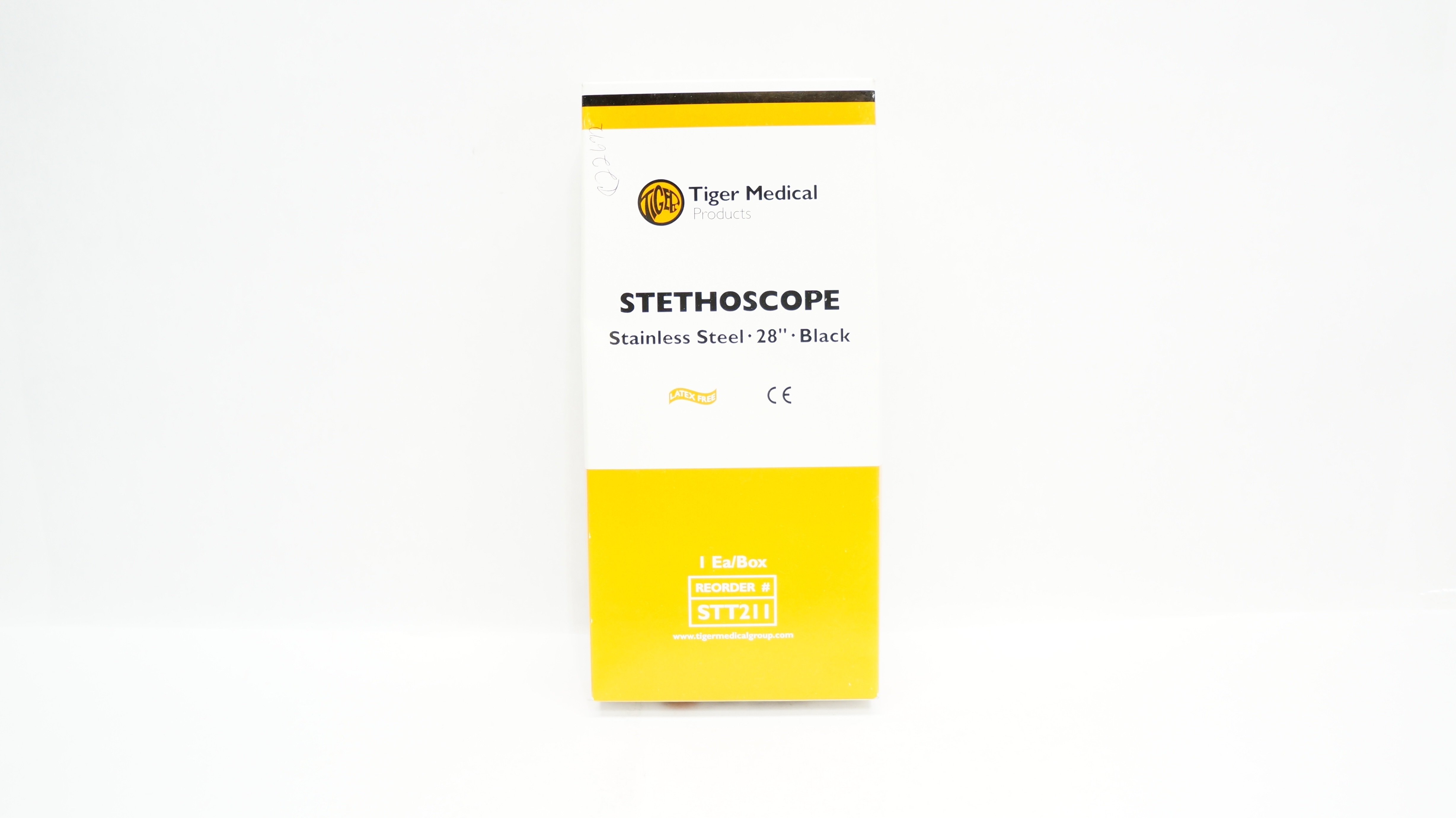 Tiger Medical STT211 Stainless Steel Black Stethoscope, 28inch