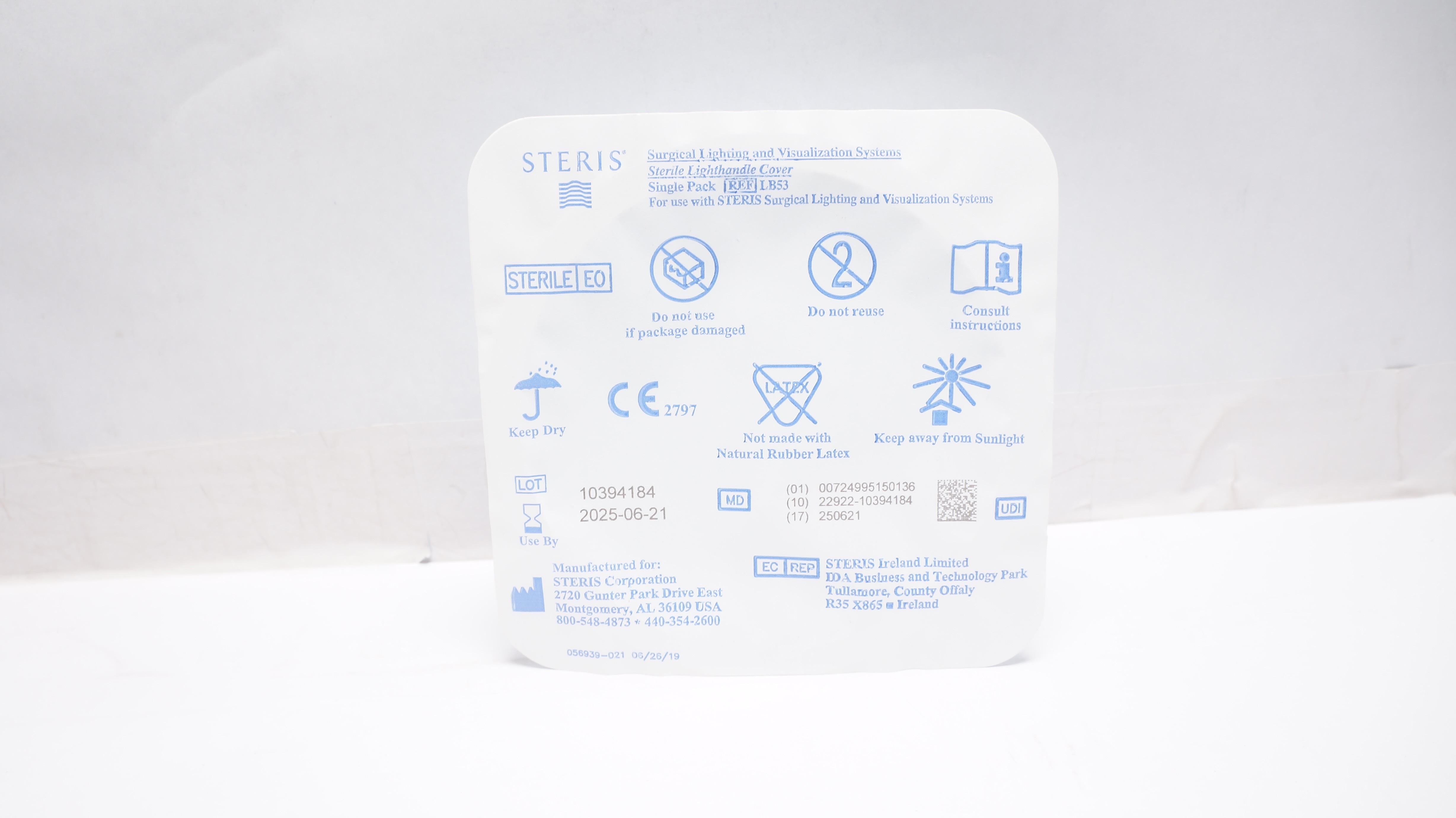 STERIS LB53 Surgical Lighting and Visualization Systems Lighthandle Cover