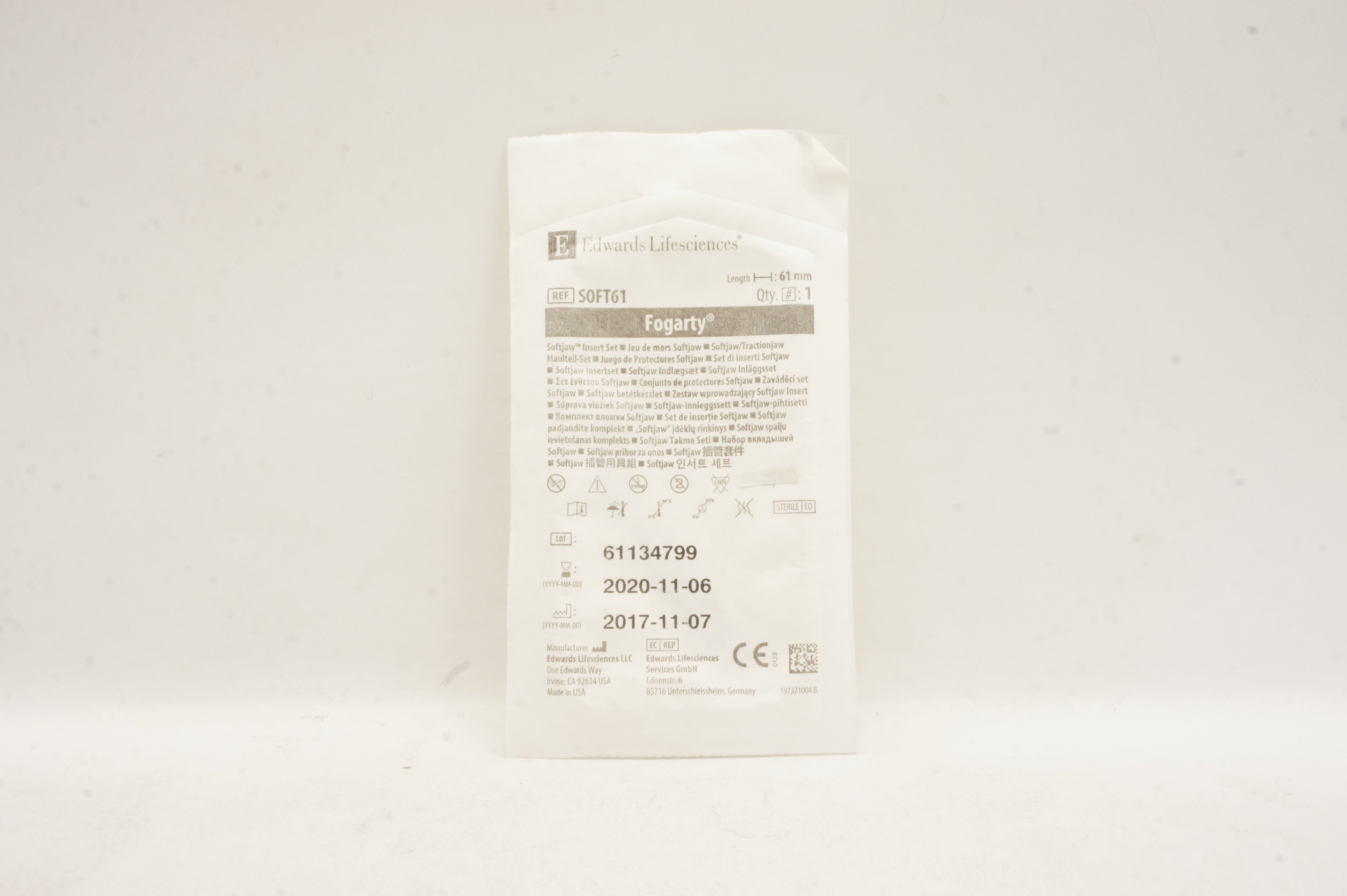 Edwards Lifesciences SOFT61 Fogarty Softjaw Insert Set 61mm (x)