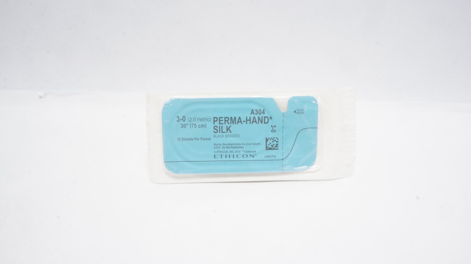ETHICON A304 PERMA-HAND SILK Sutures 3-0 Black 30"