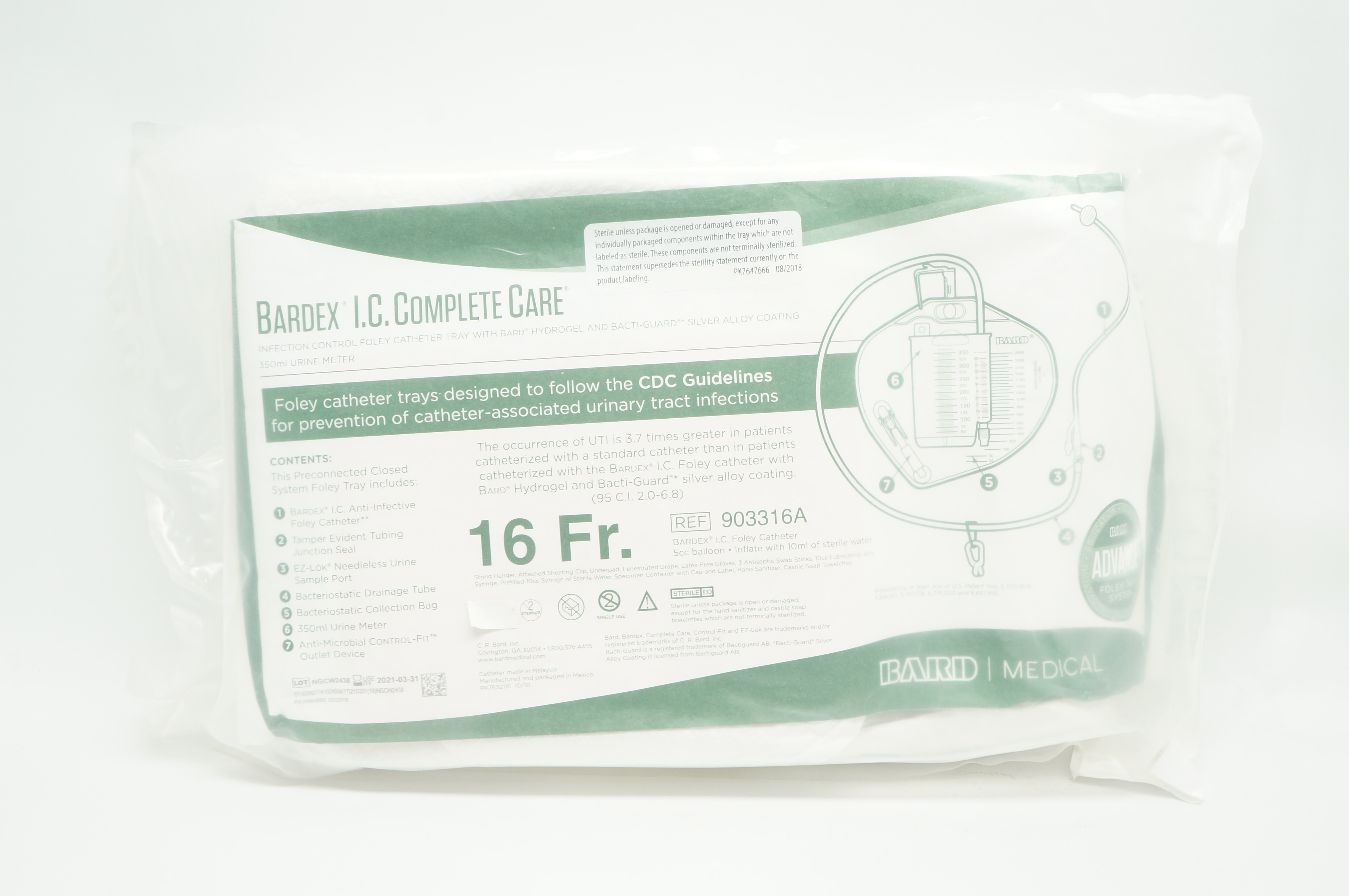 Bard 903316A Bardex I.C. Complete Care 16 Fr.