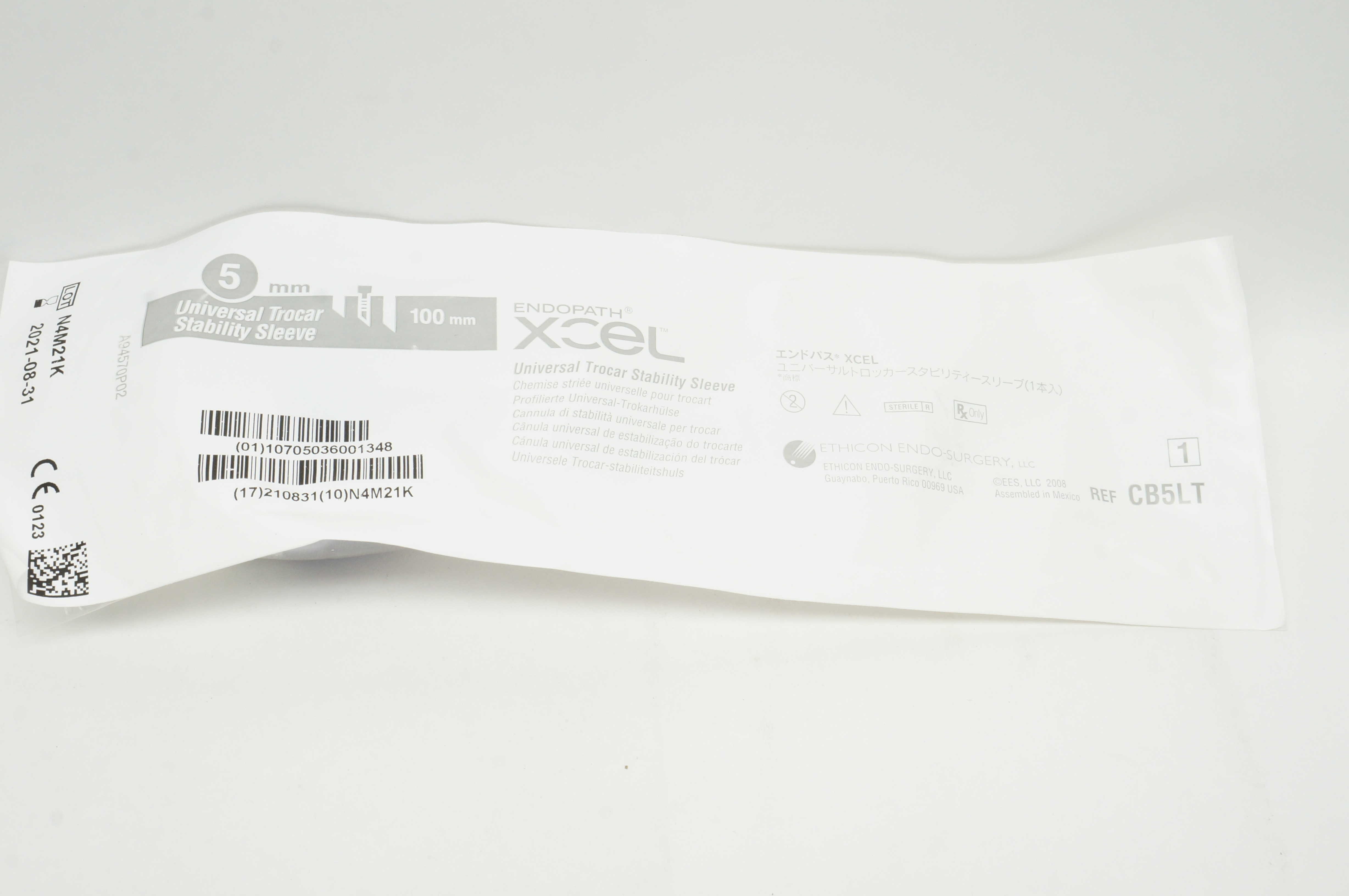 Ethicon CB5LT Xcel Trocar Sleeve W/ Stability Sleeve 5mm x 100mm (x)