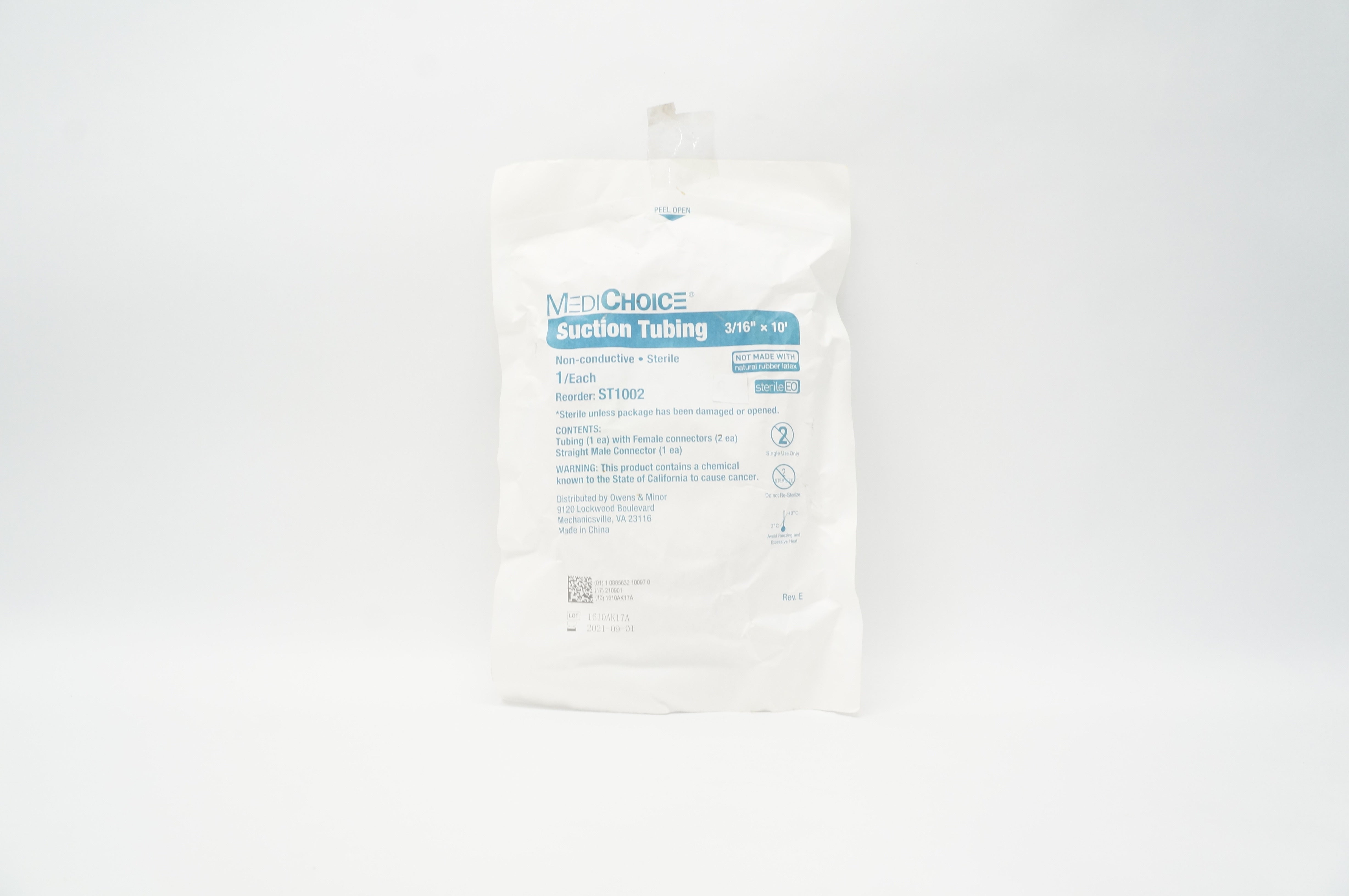 MediChoice ST1002 Suction Tubing 3/16inch x 10Ft