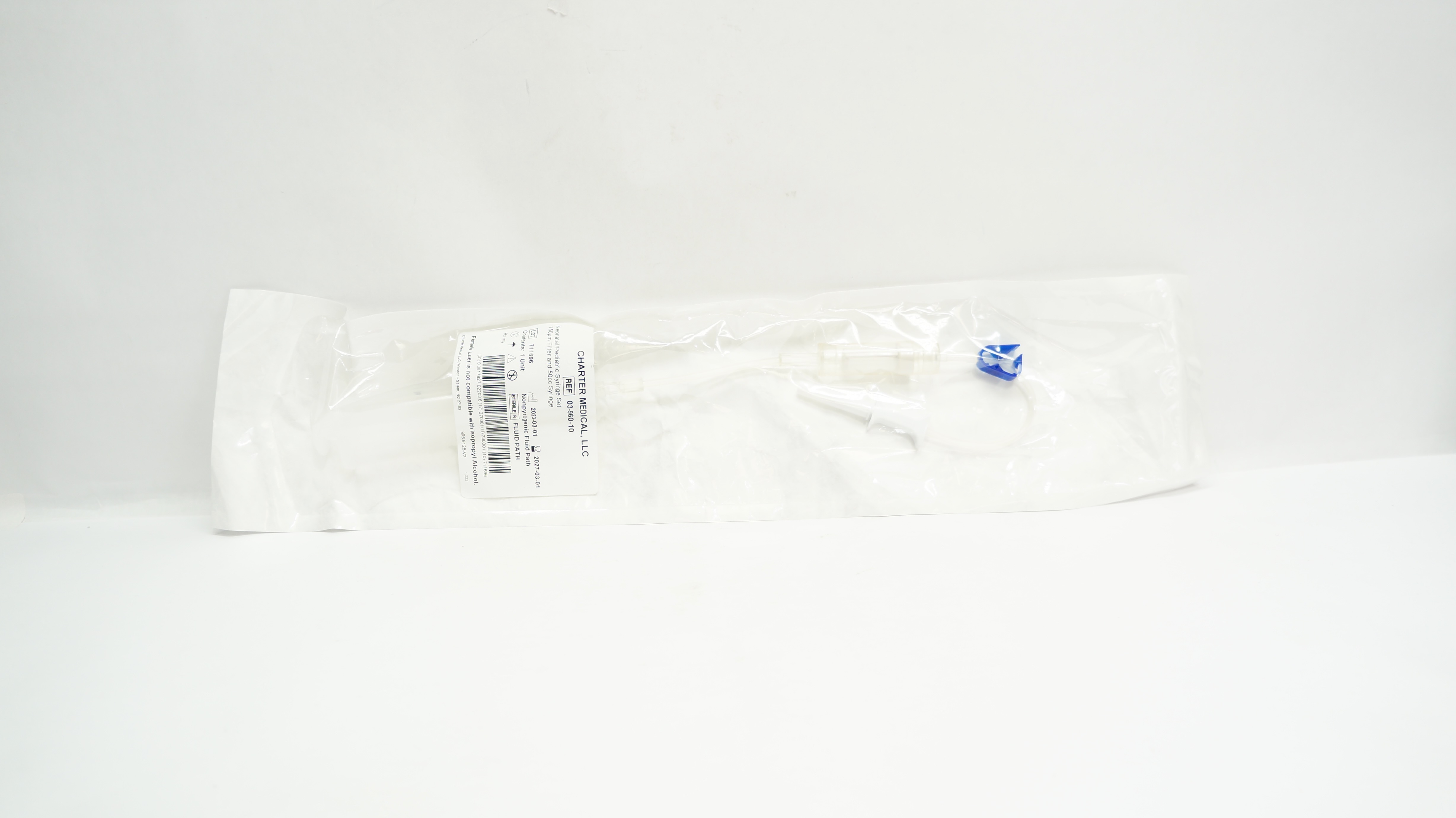 Charter Medical 03-960-10 Neonatal/Pediatric 50cc Syringe Set and 150µm Filter