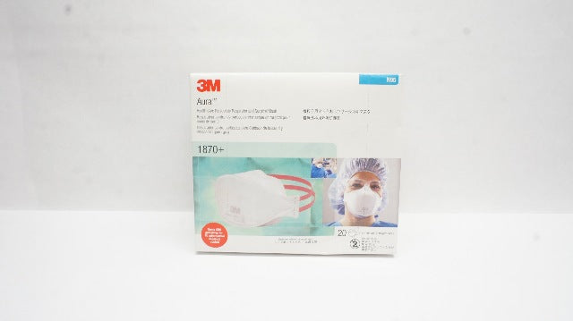 3M 1870+ N95 Aura Particulate Respirator & Surgical Mask - Box of 20
