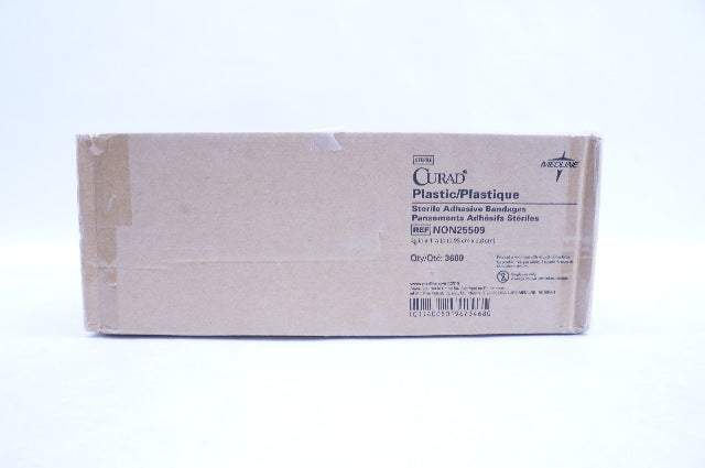 Medline NON25509 Curad Plastic Adhesive Bandages 3/8 x 1-1/2in. - Case of 3600