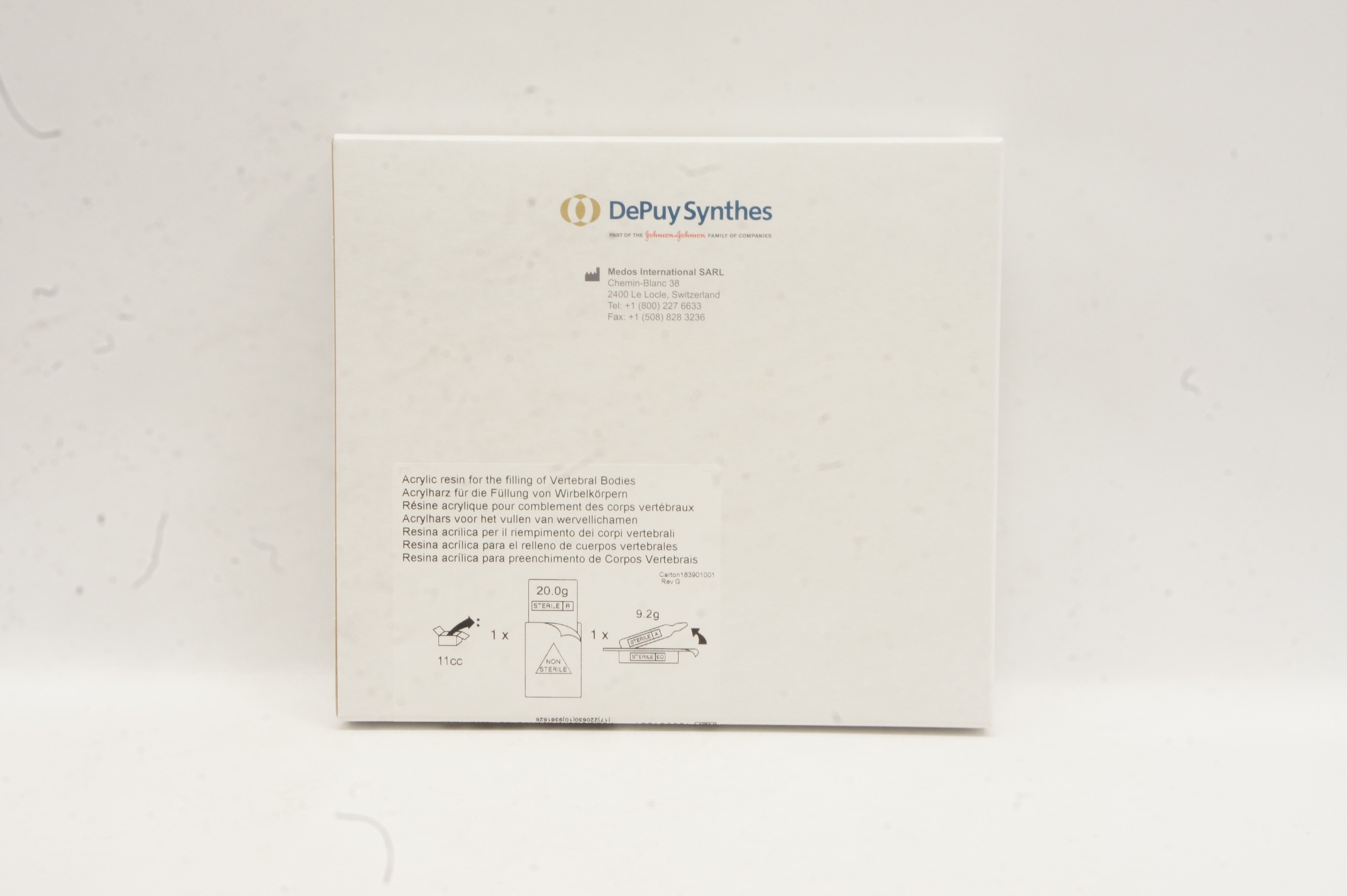 DePuy Synthes 183901001 Confidence High Viscosity Spinal Cement
