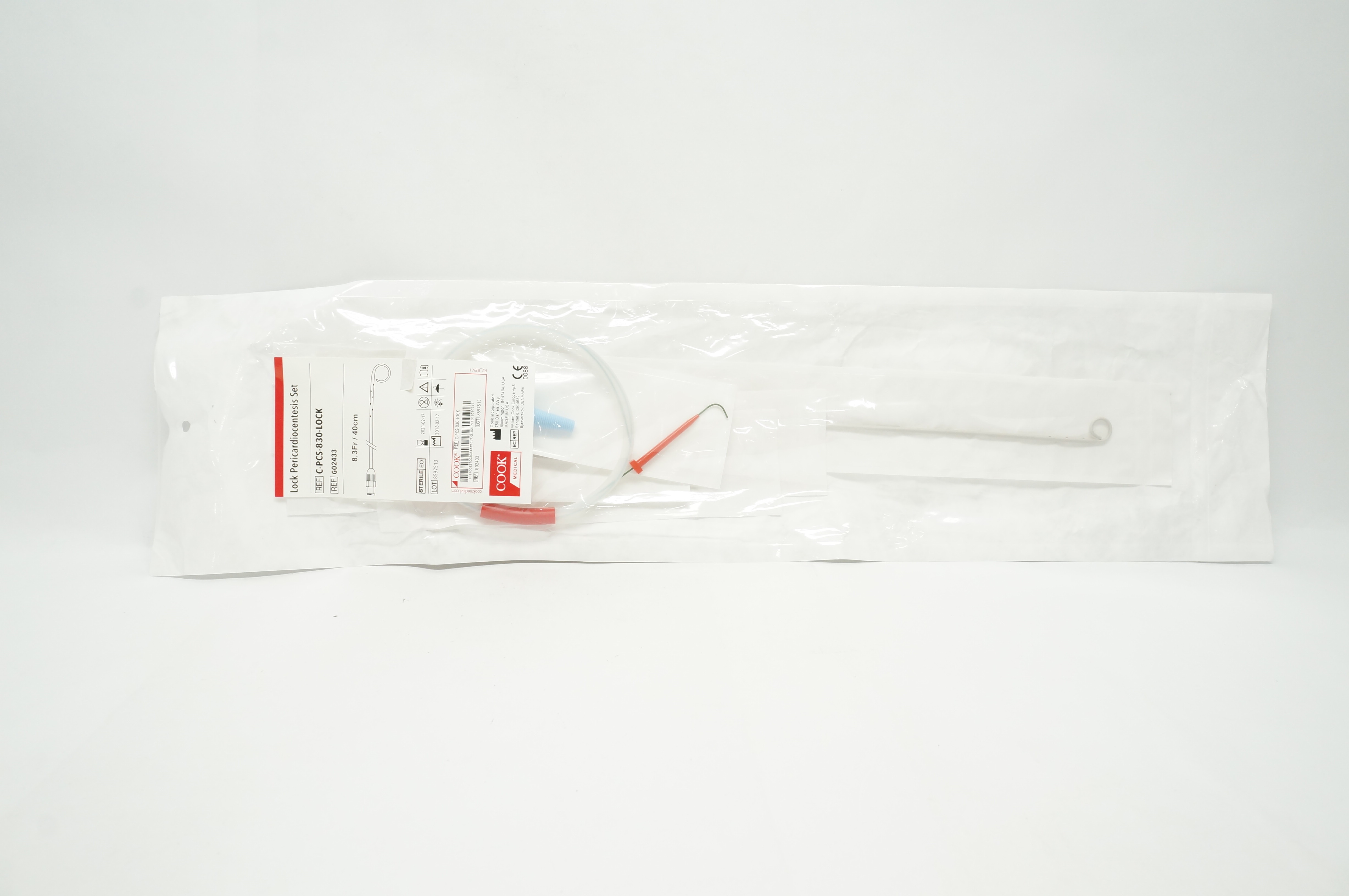 Cook Medical G02433 Lock Pericardiocentesis Set 8.3Fr x 40cm (x)