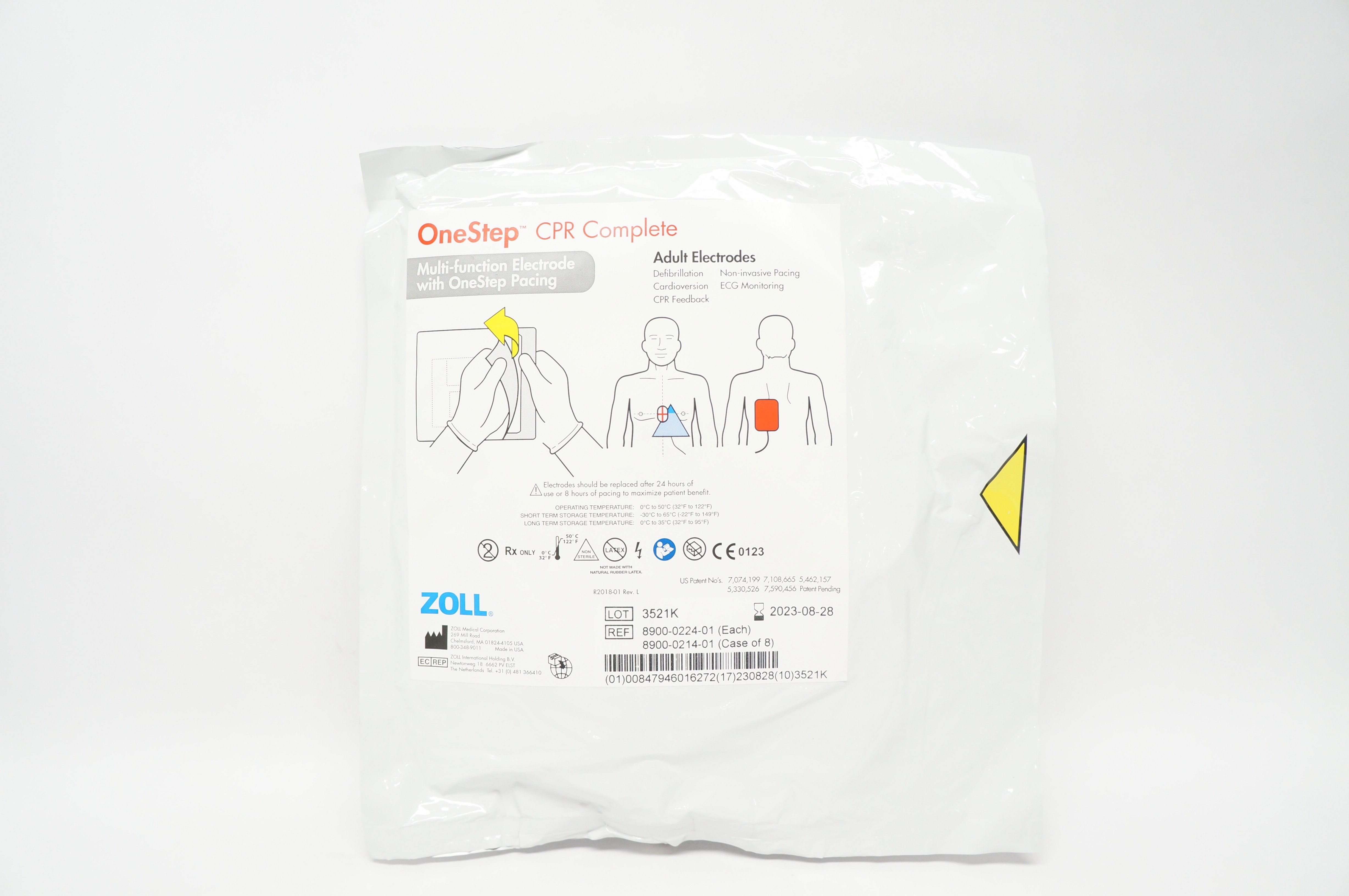 Zoll 8900-0224-01 OneStep CPR Complete Adult Multi-Function Electrodes (x)