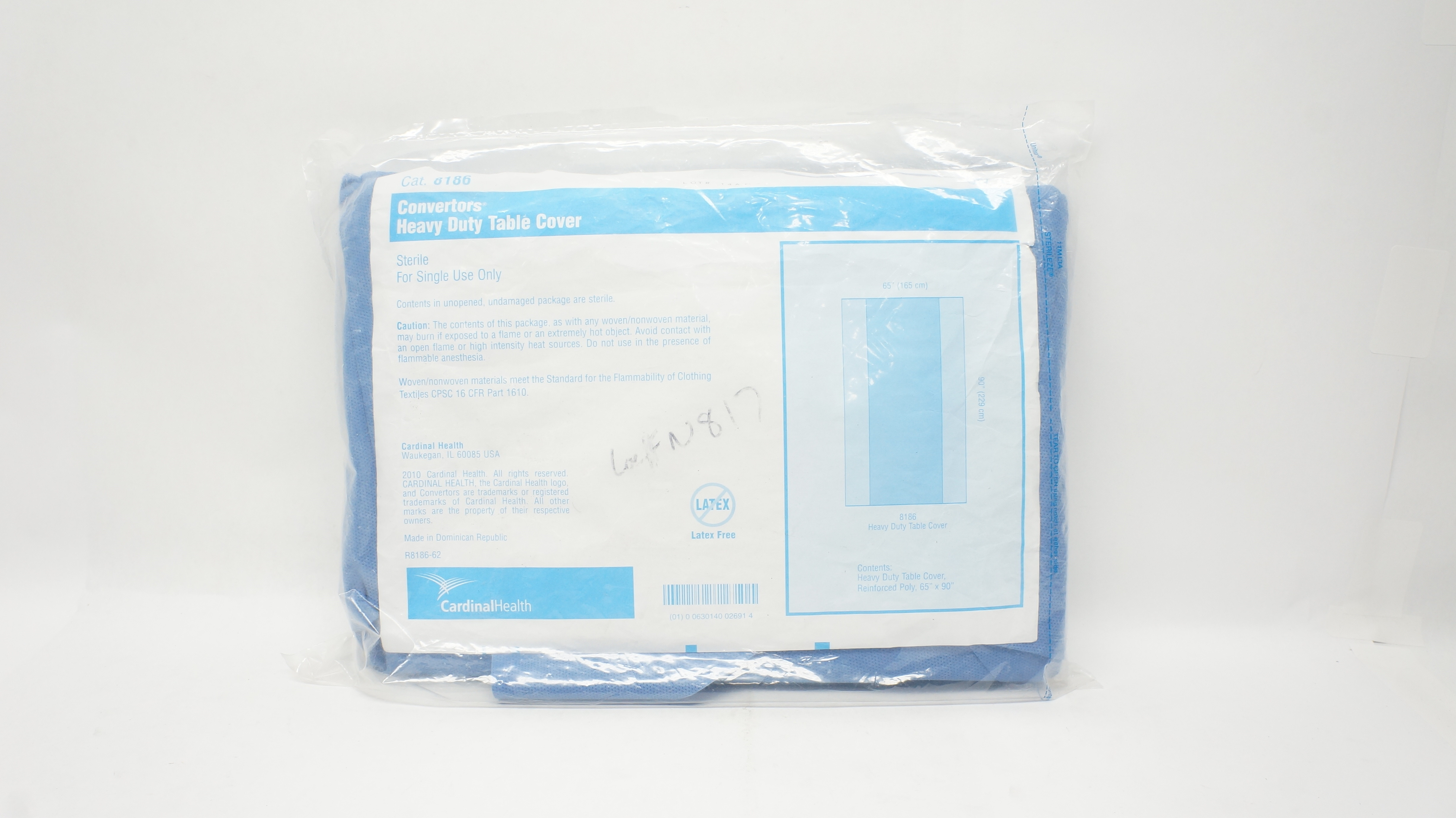 Cardinal Health 8186 Convertors Heavy Duty Table Cover 60inch x 90inch