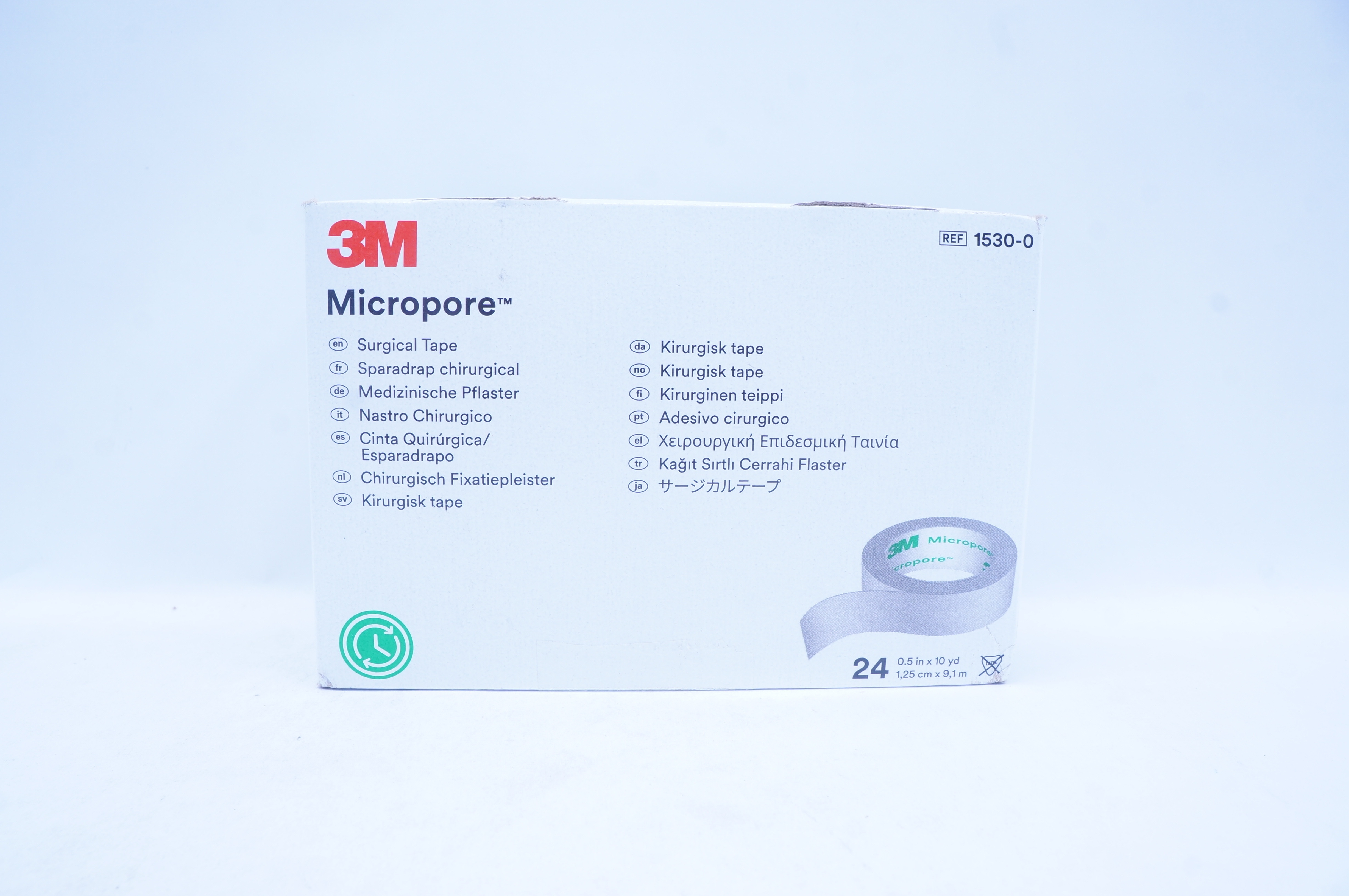 3M 1530-0 Micropore Surgical Tape 0.5inch x 10yd - Box of 24
