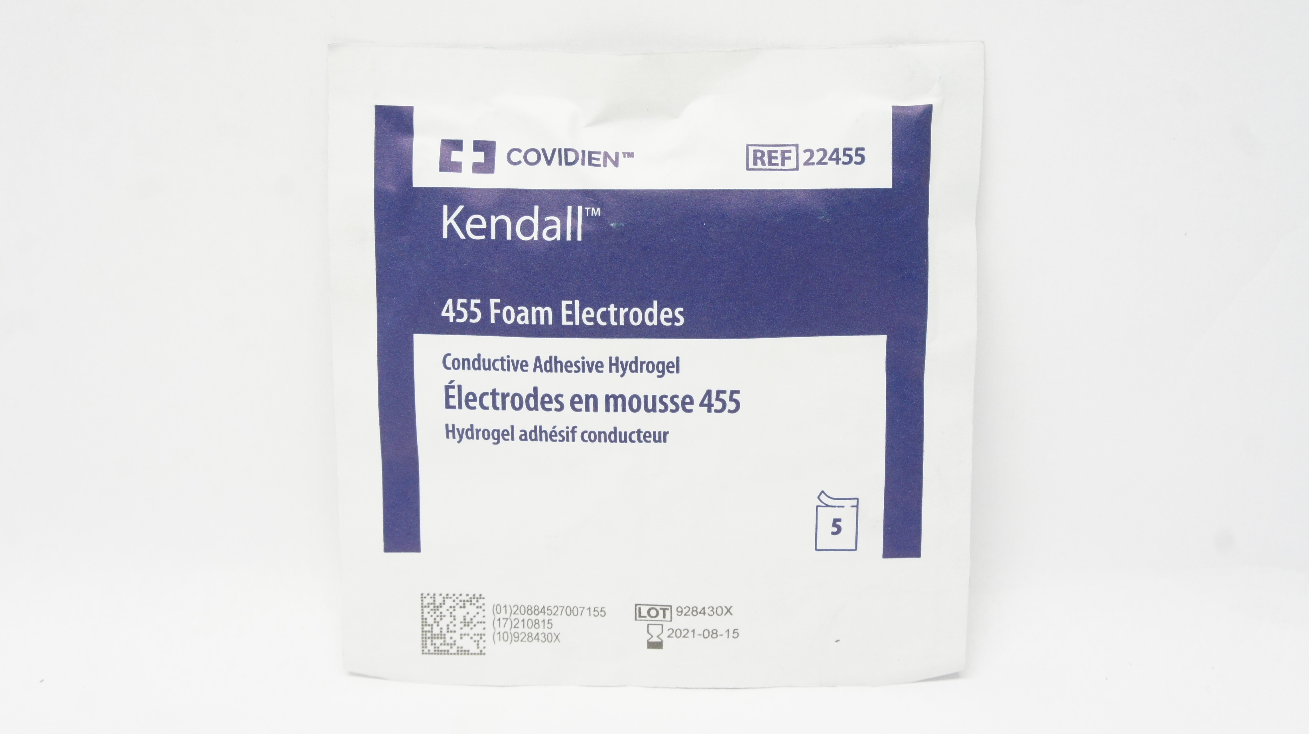 Covidien 22455 Kendall 455 Foam Electrodes (x) - Pack of 5