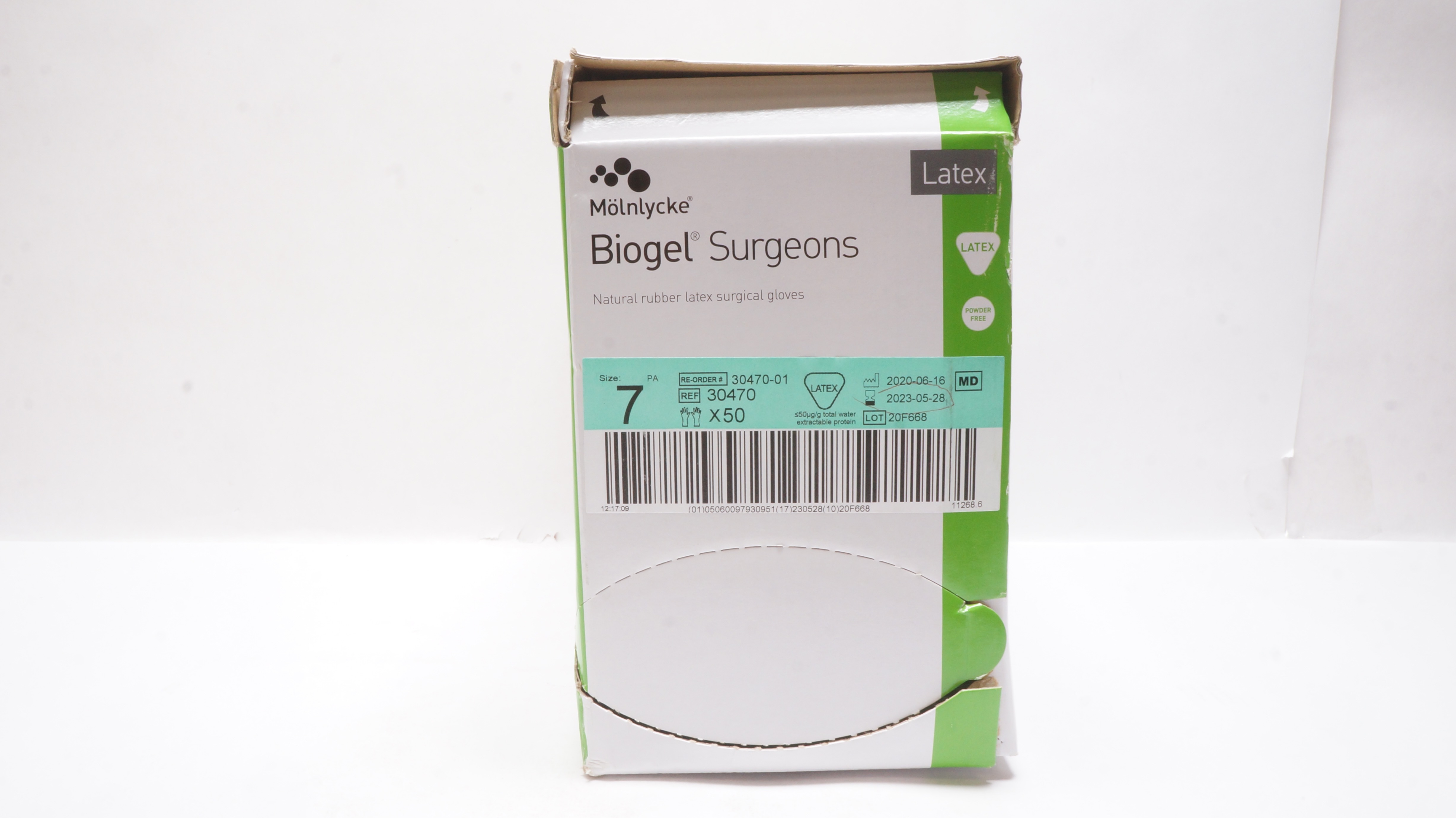 Molnlycke Health Care 30470 Latex Biogel Surgeons Surgical Gloves 7-Box of 50(x)