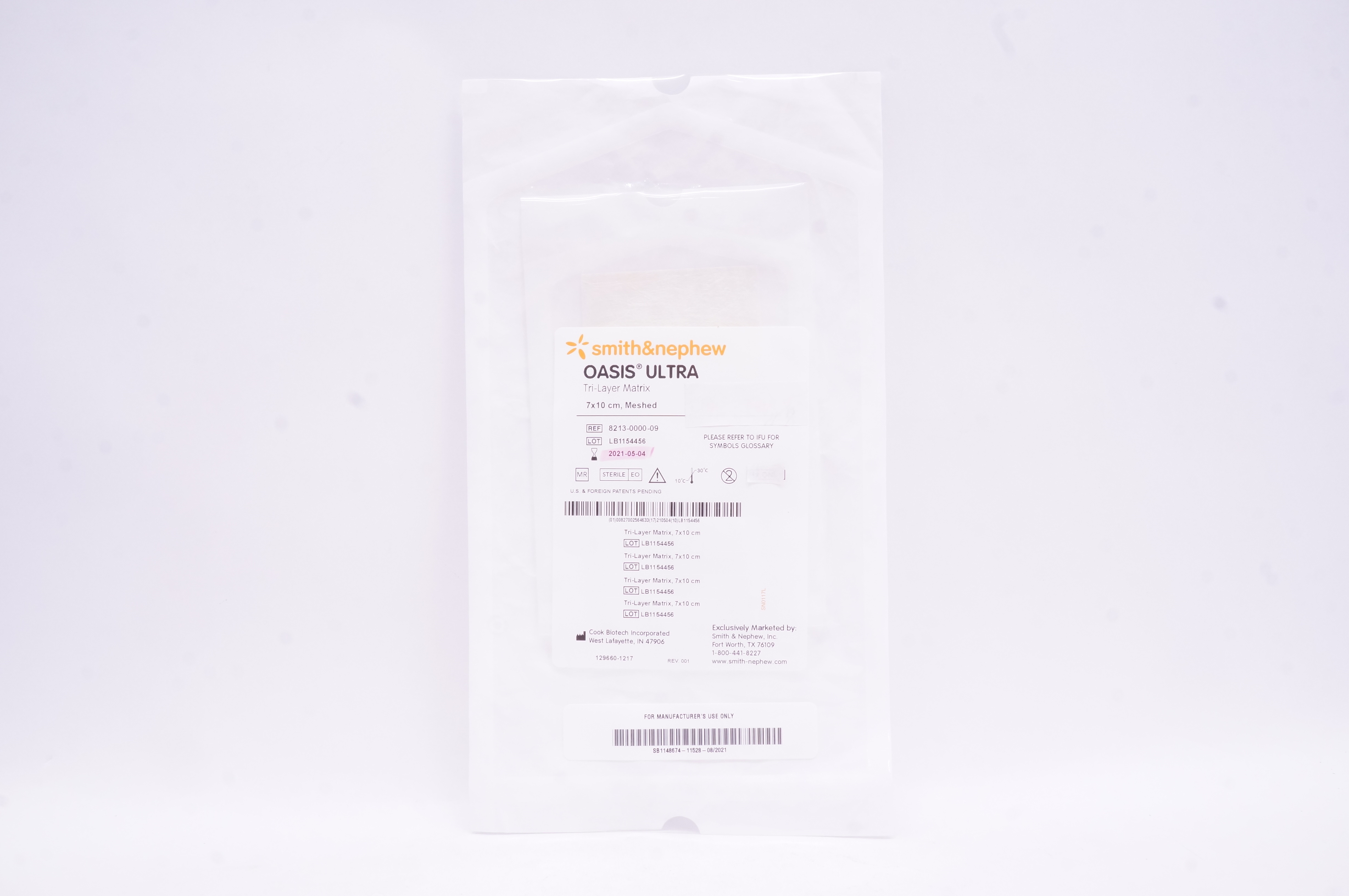 Smith&Nephew 8213-0000-09 Oasis Ultra Tri-Layer Matrix 7x10cm Meshed (x)
