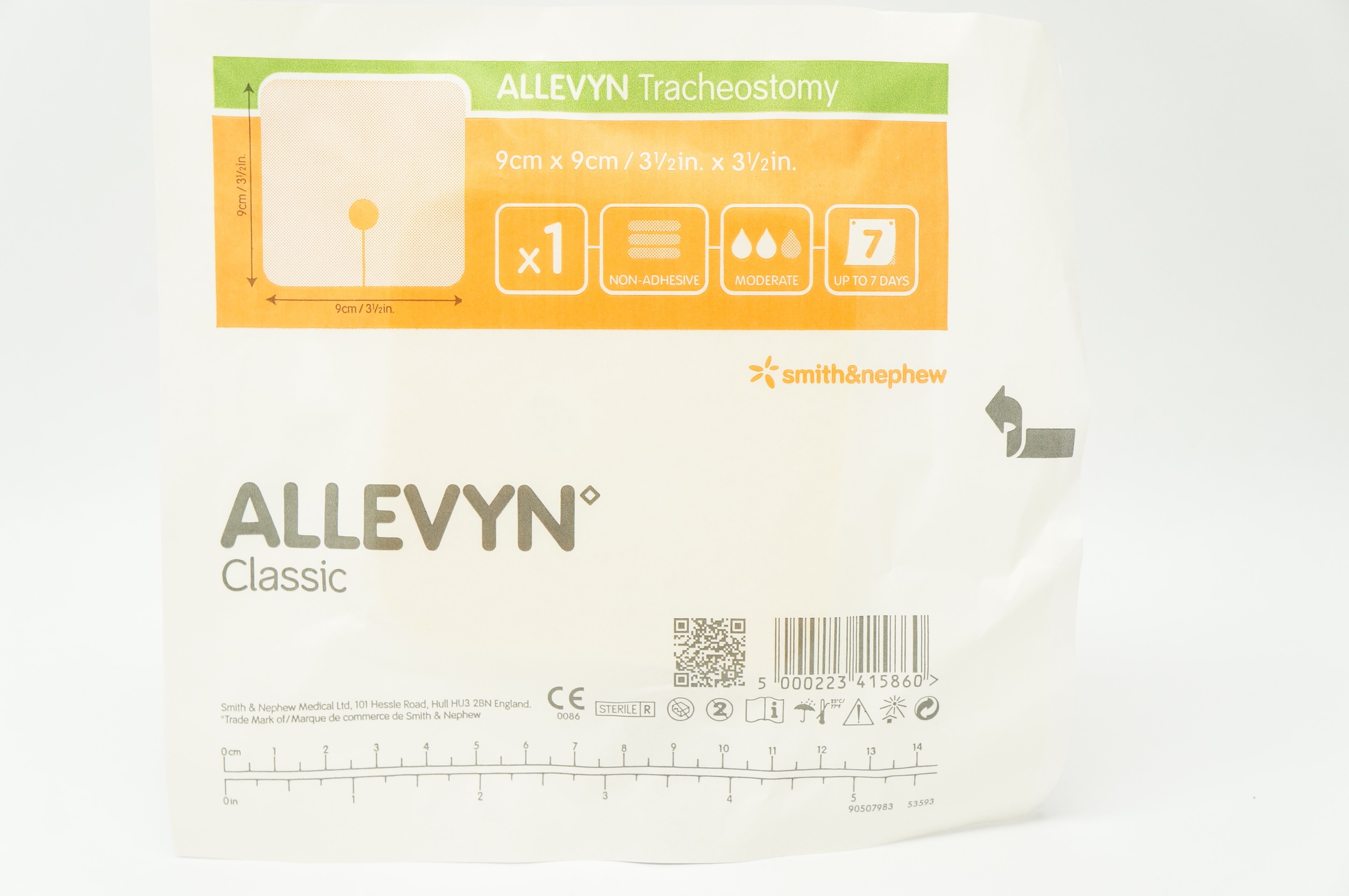 Smith&Nephew 66027640 ALLEVYN Tracheostomy 3-1/2 x 3-1/2inch