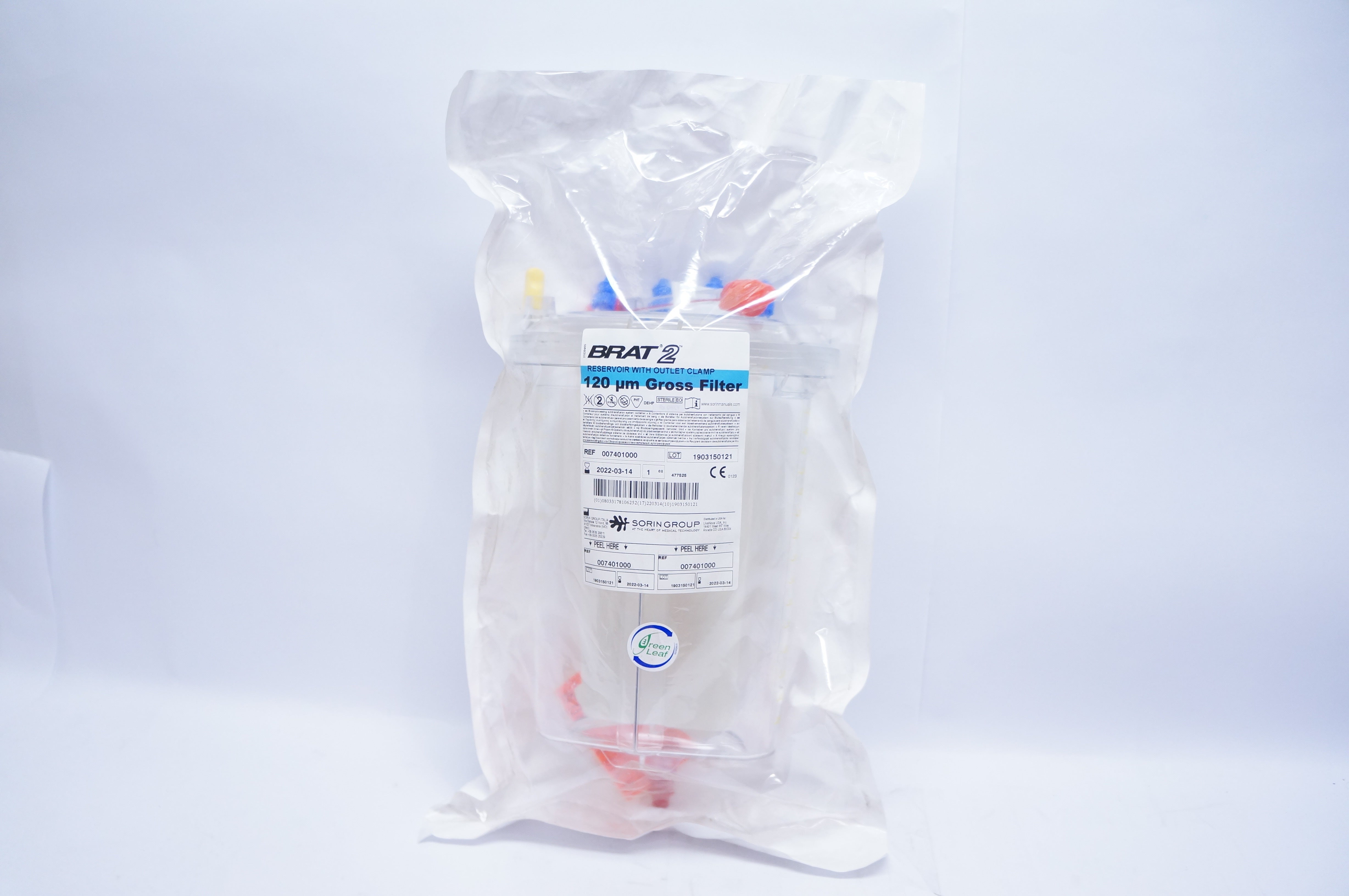 Sorin Group 007401000 Brat 2 Reservoir with Outlet Clamp 120 Gross Filter