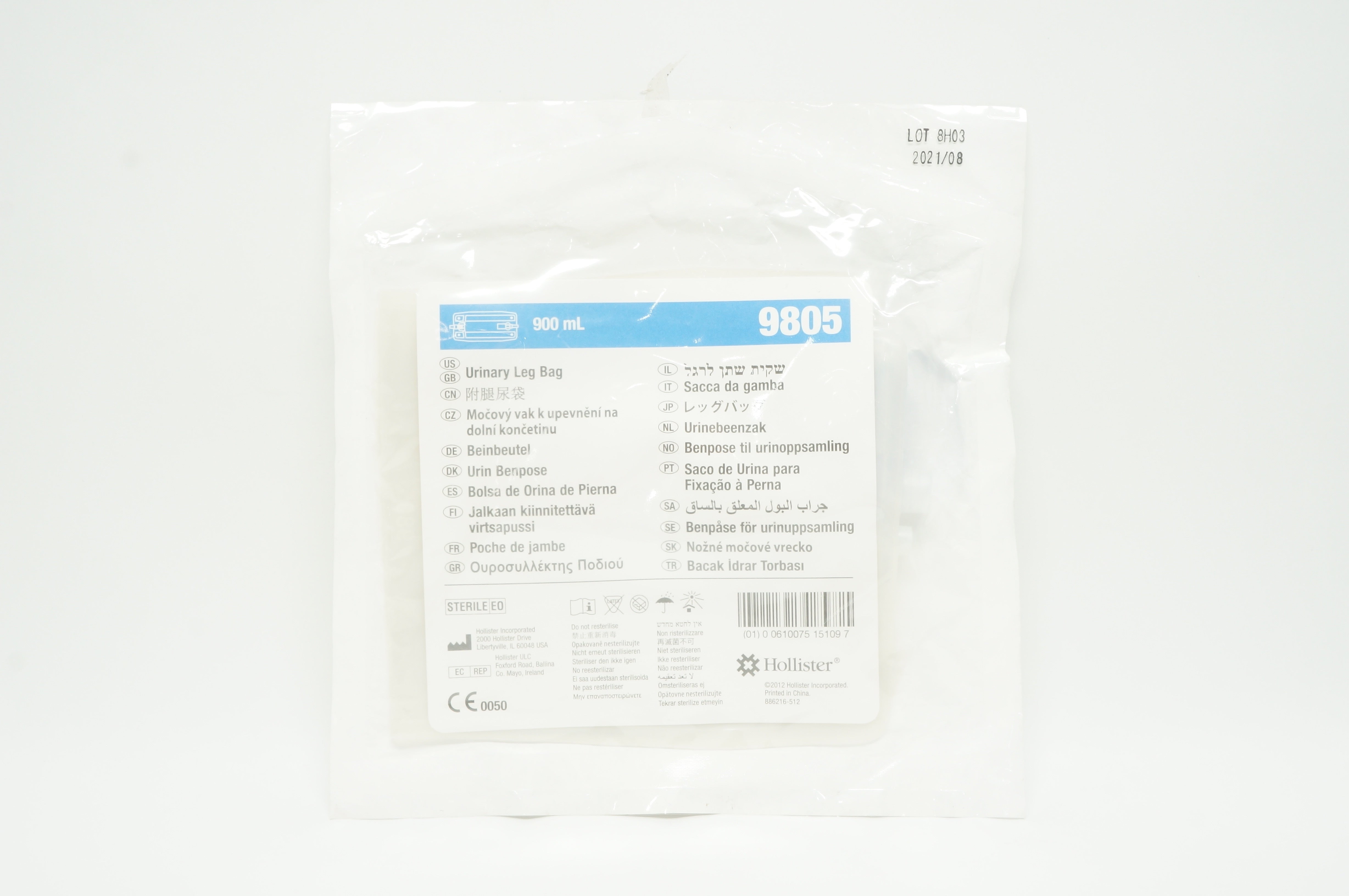 Hollister 9805 Urinary Leg Bag 900ml