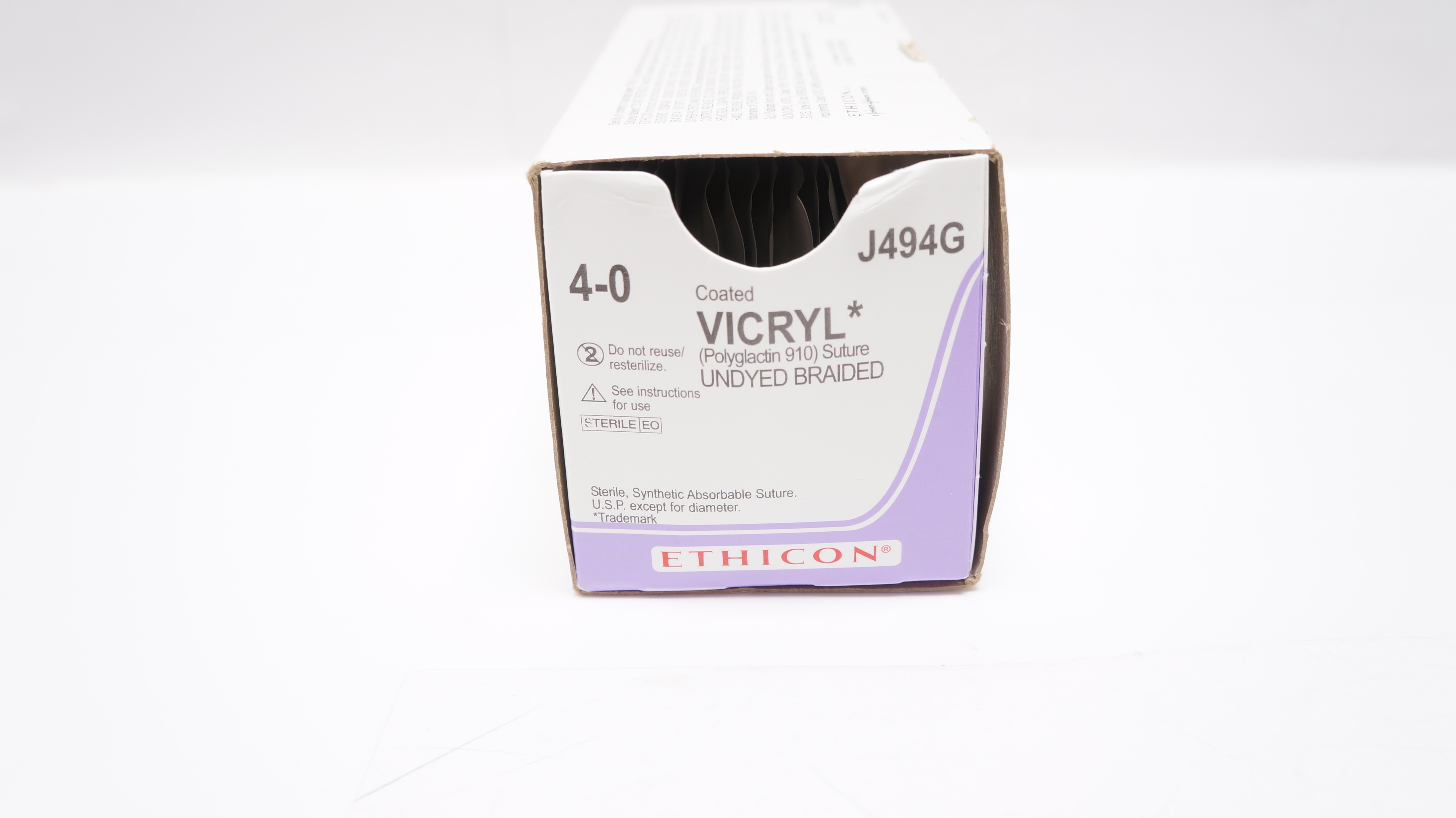 Ethicon J494G 4-0 VICRYL, P-3, 13mm 3/8c Reverse Cutting, 18inch(x) -Box of 12