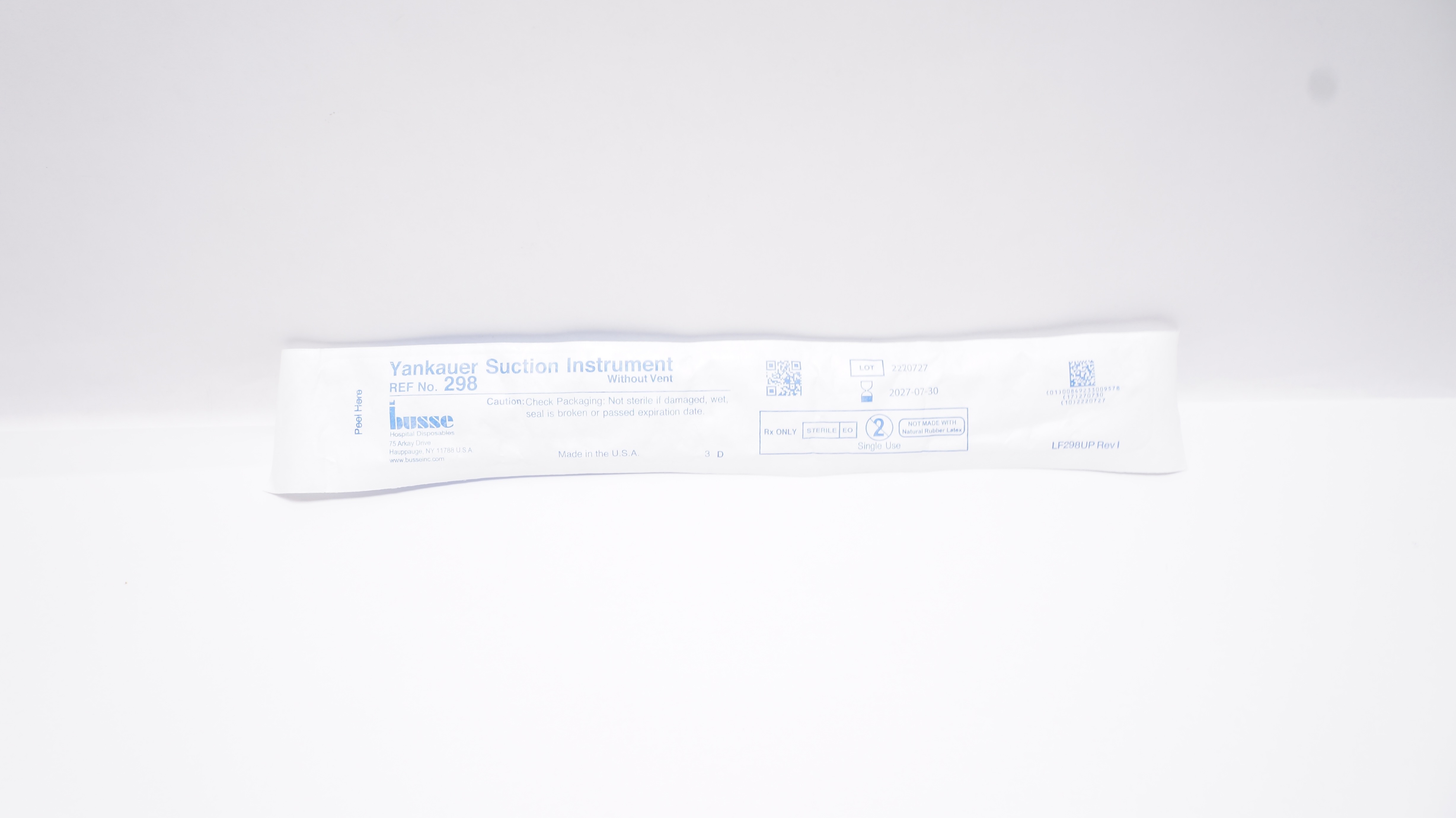 Busse 298 Yankauer Suction Instrument Without Vent