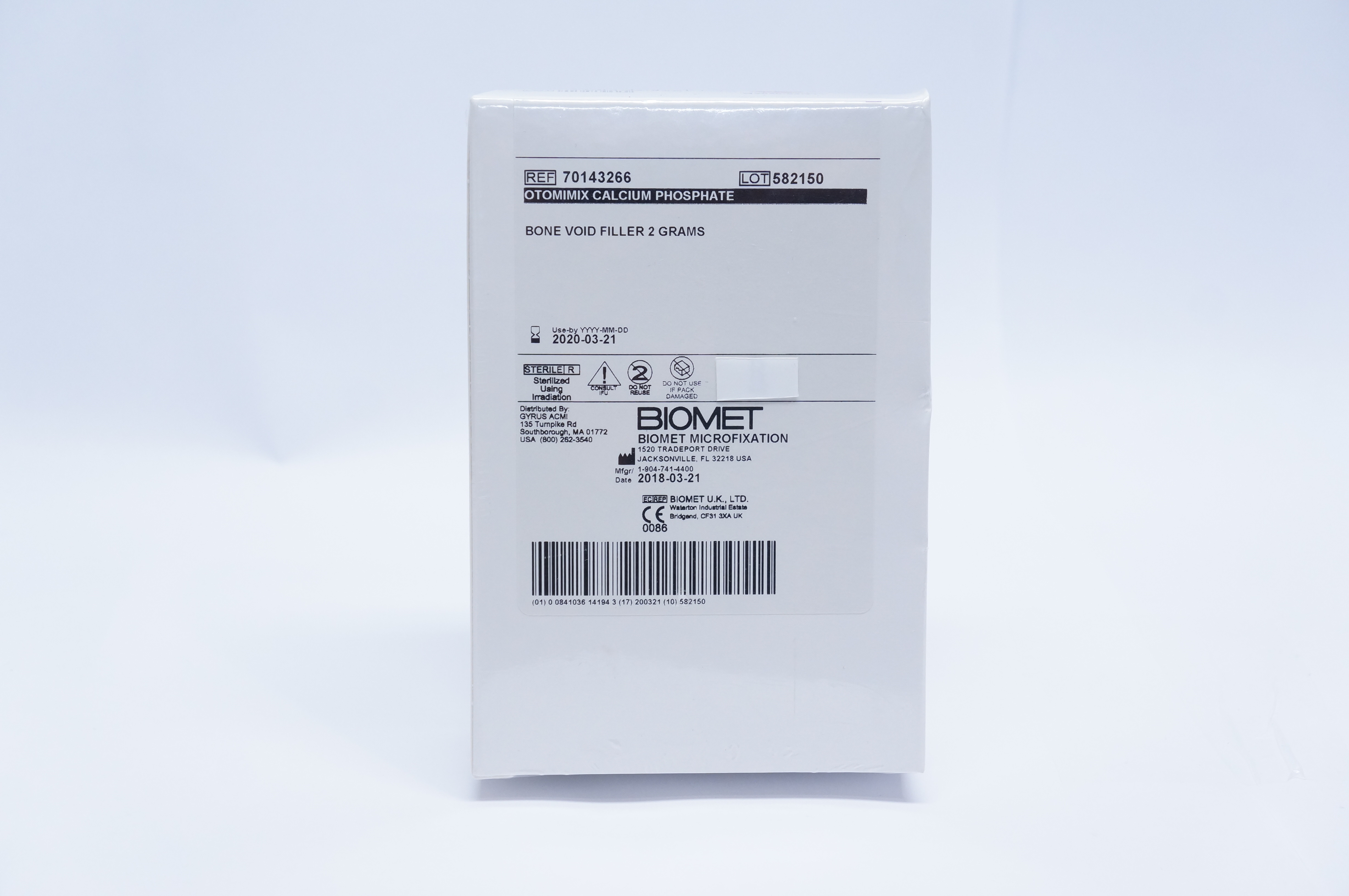 Biomet 70143266 Otomimix Calcium Phosphate Bone Void Filler 2 Grams (x)