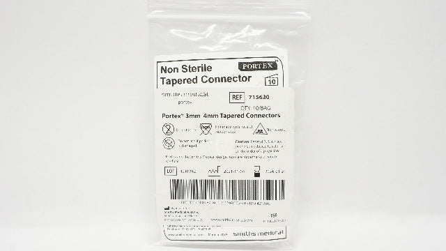 Smiths Medical 715630 Portex Tapered Connector Non Sterile - Pack of 10