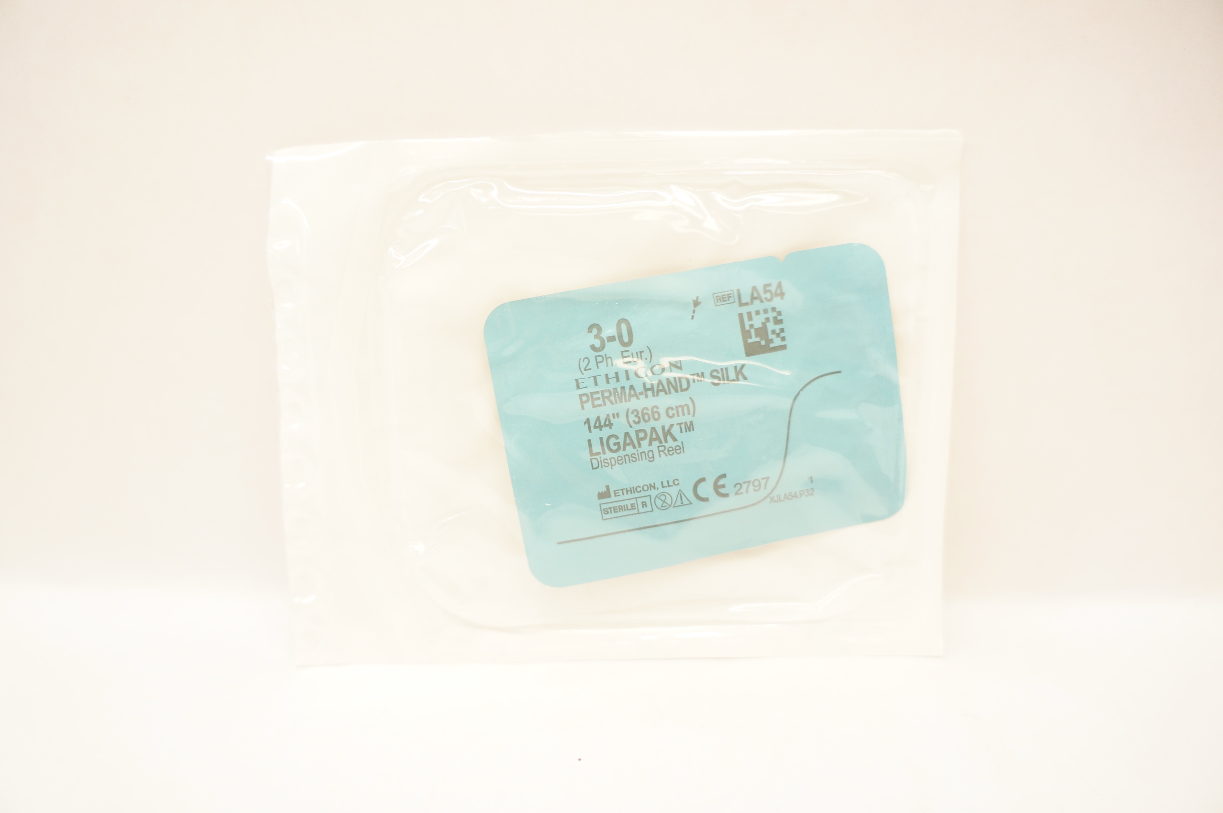 Ethicon LA54 3-0 Perma-Hand Silk LIGAPAK Dispensing Reel 144inch