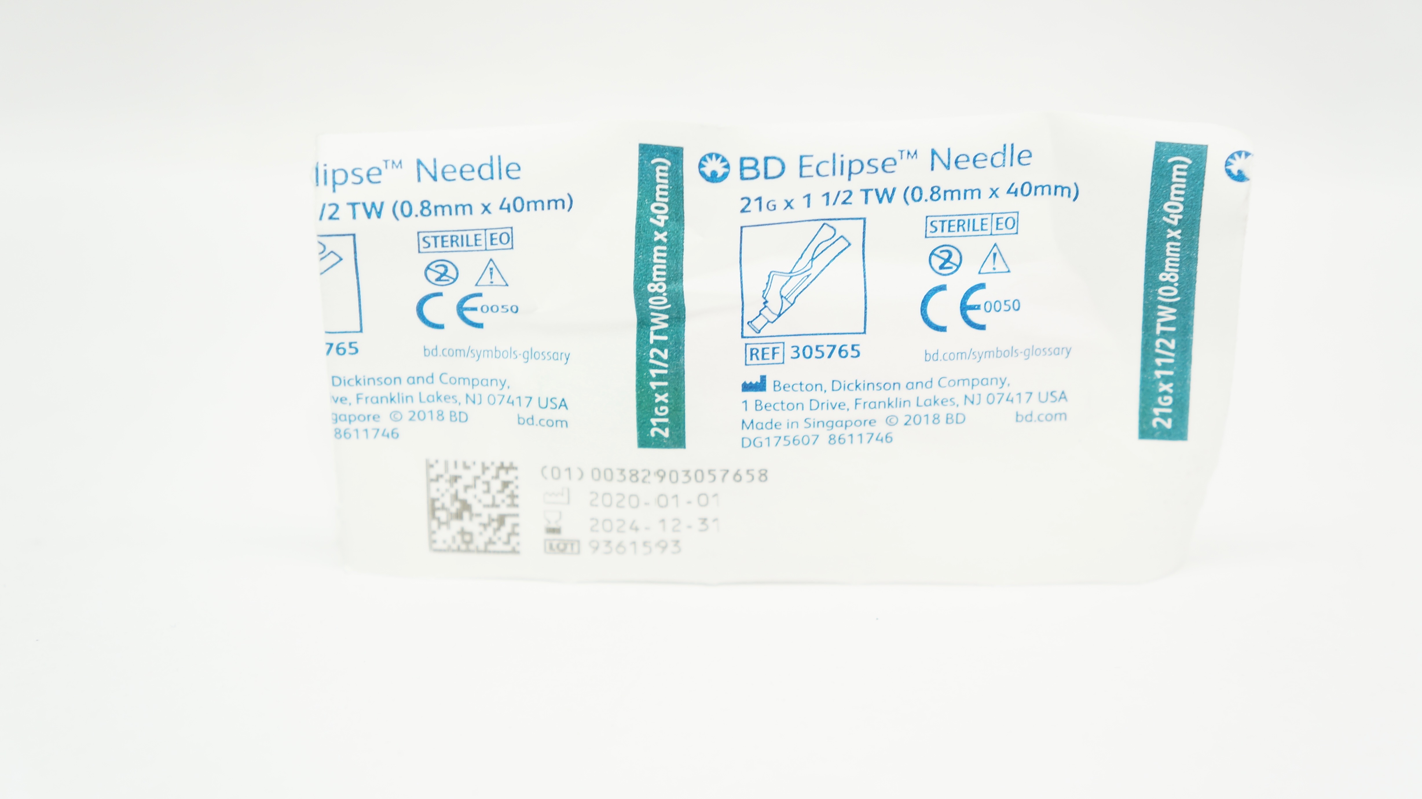 BD 305765 Eclipse Ndle. 21G x 1-1/2TW