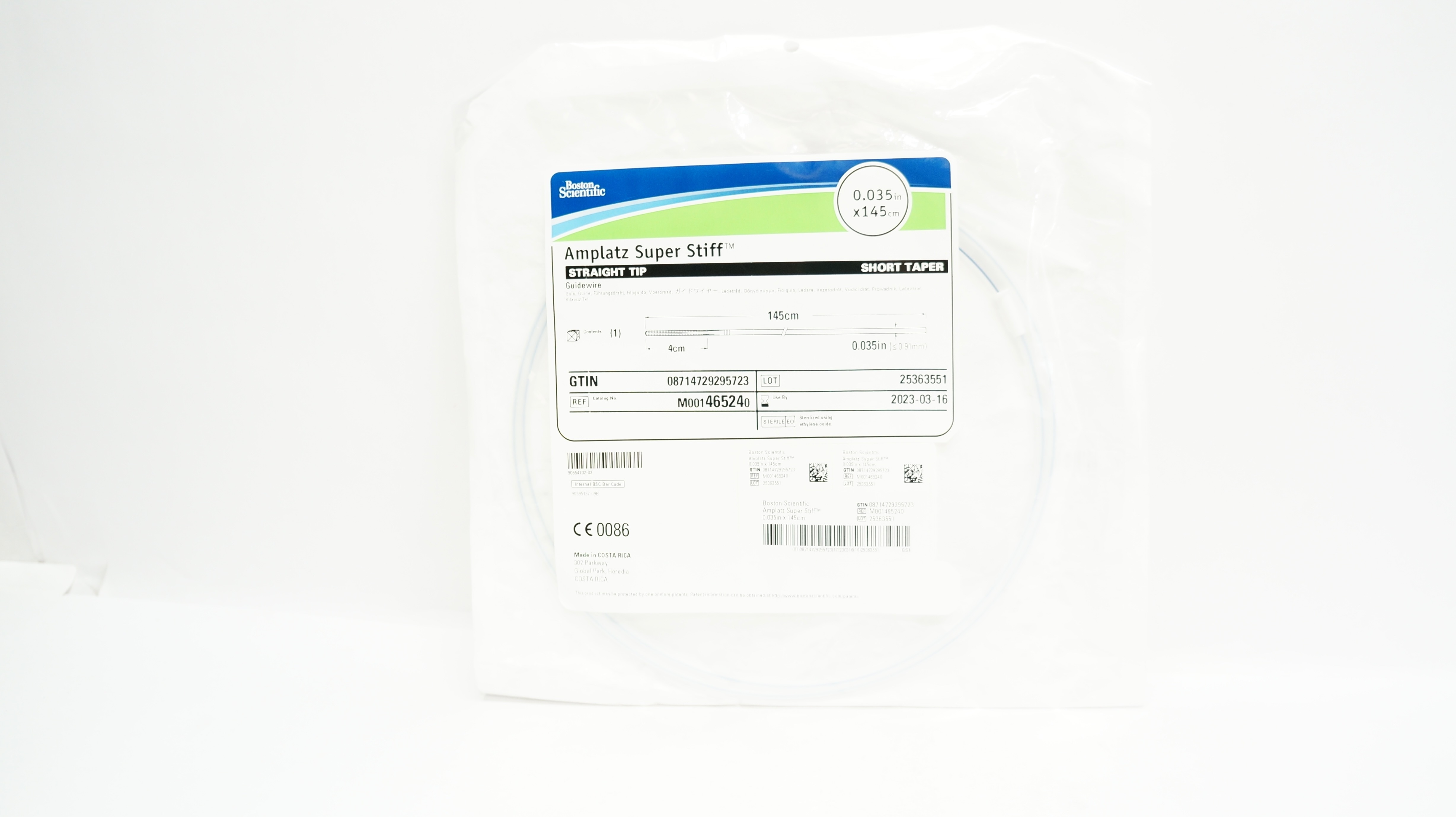 Boston Scientific 46524 Amplatz Super Stiff Guidewire 0.035inch x 145cm (x)