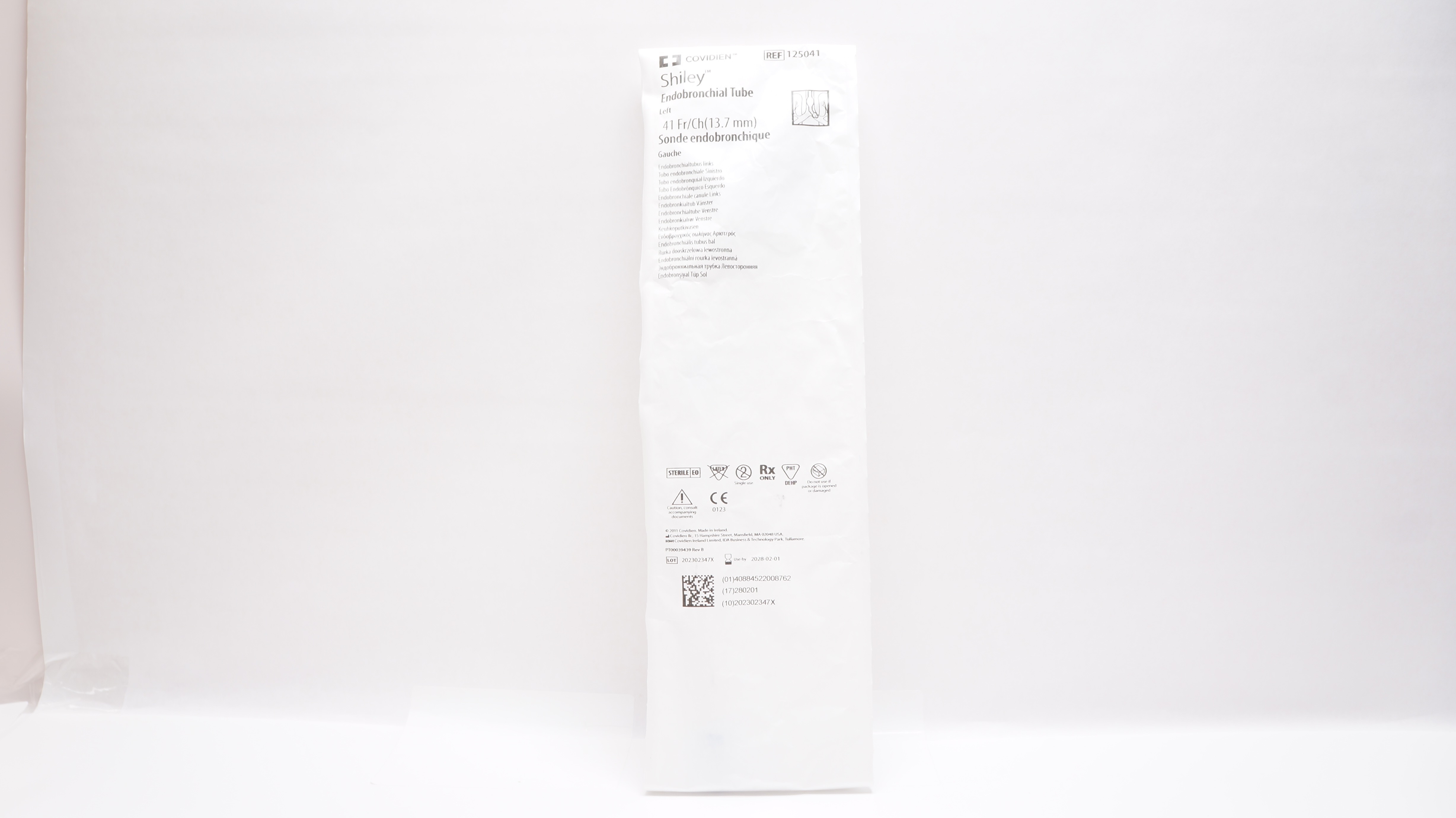 Covidien 125041 Shiley Endobronchial Caths.12Fr/Ch,Tube 41Fr/Ch & Accessories