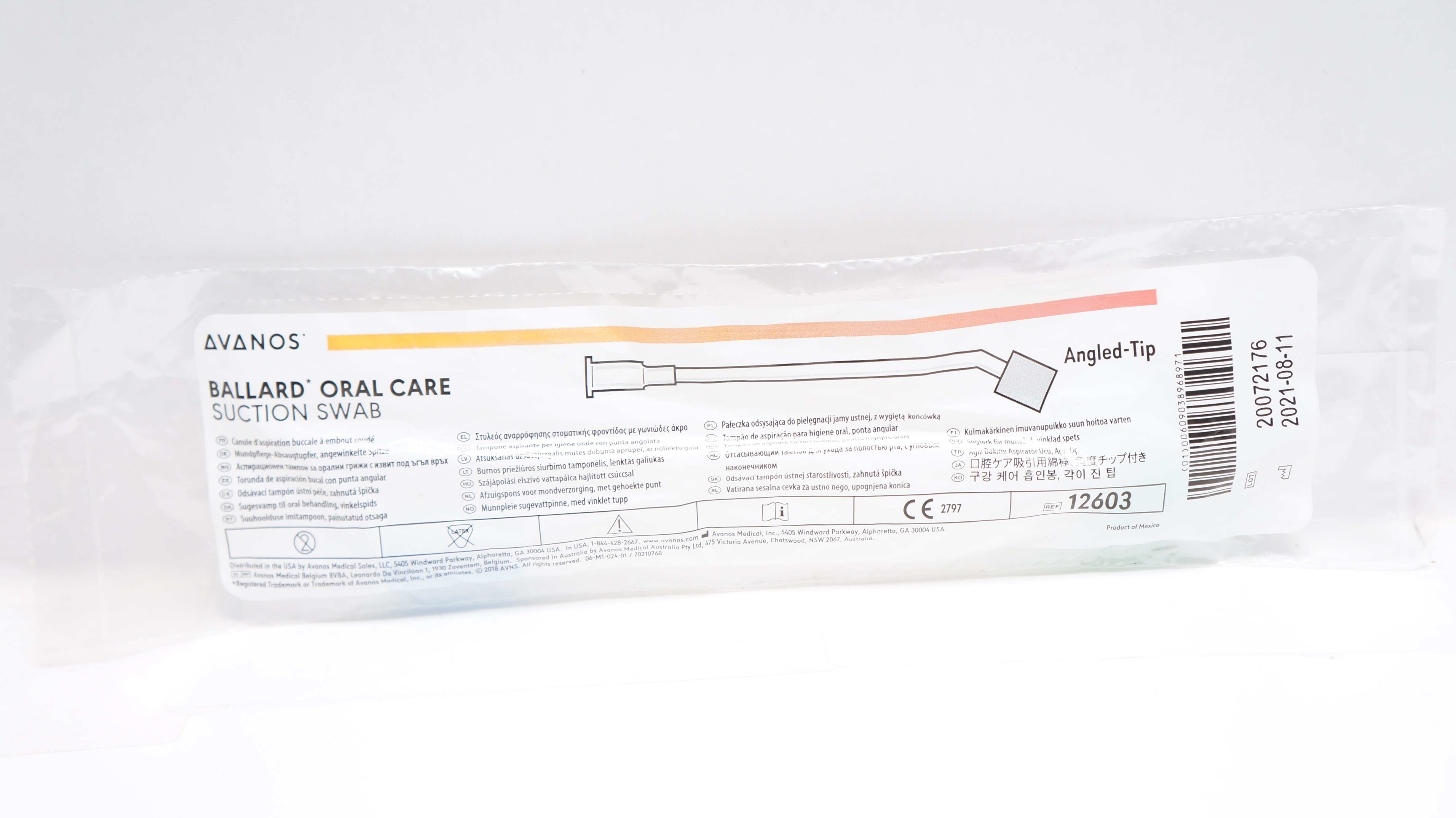 Avanos 12603 Ballard Oral Care Suction Swab Angled Tip