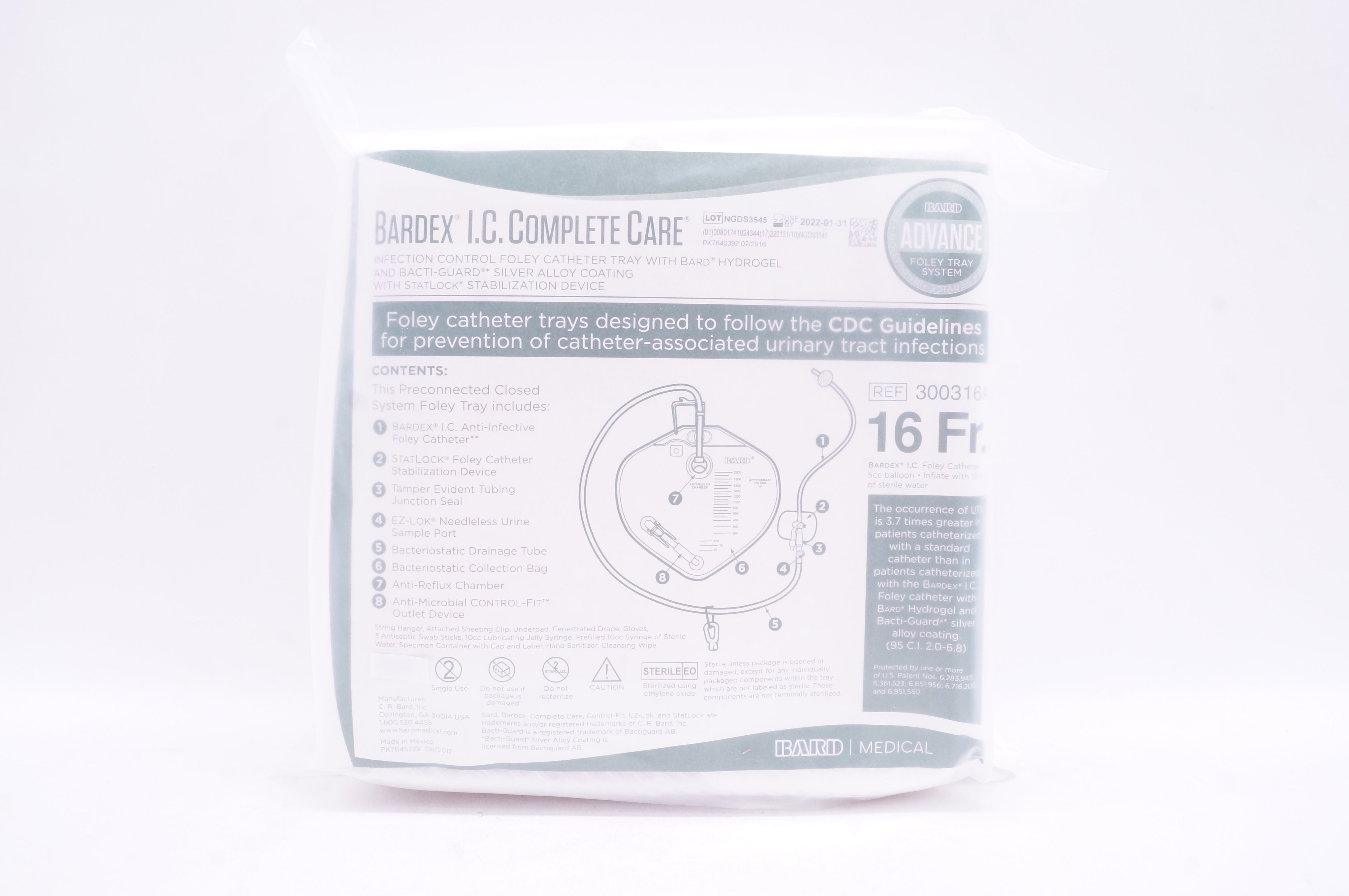 Bard 300316A Bardex I.C. Complete Care 16Fr.
