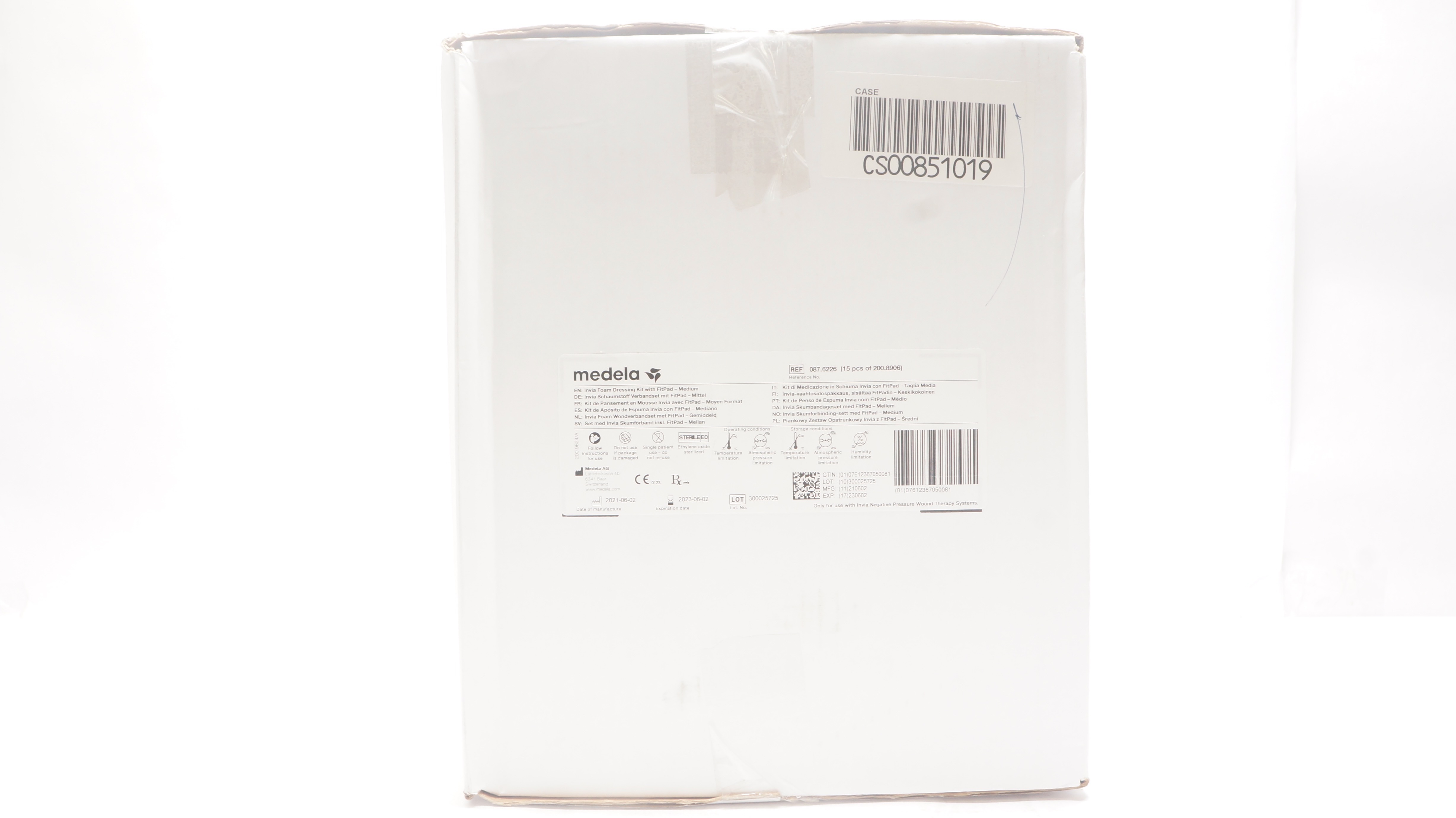 Medela 200.8906 Invia Foam Dressing Kit with FitPad, Medium - Box of 11 (x)