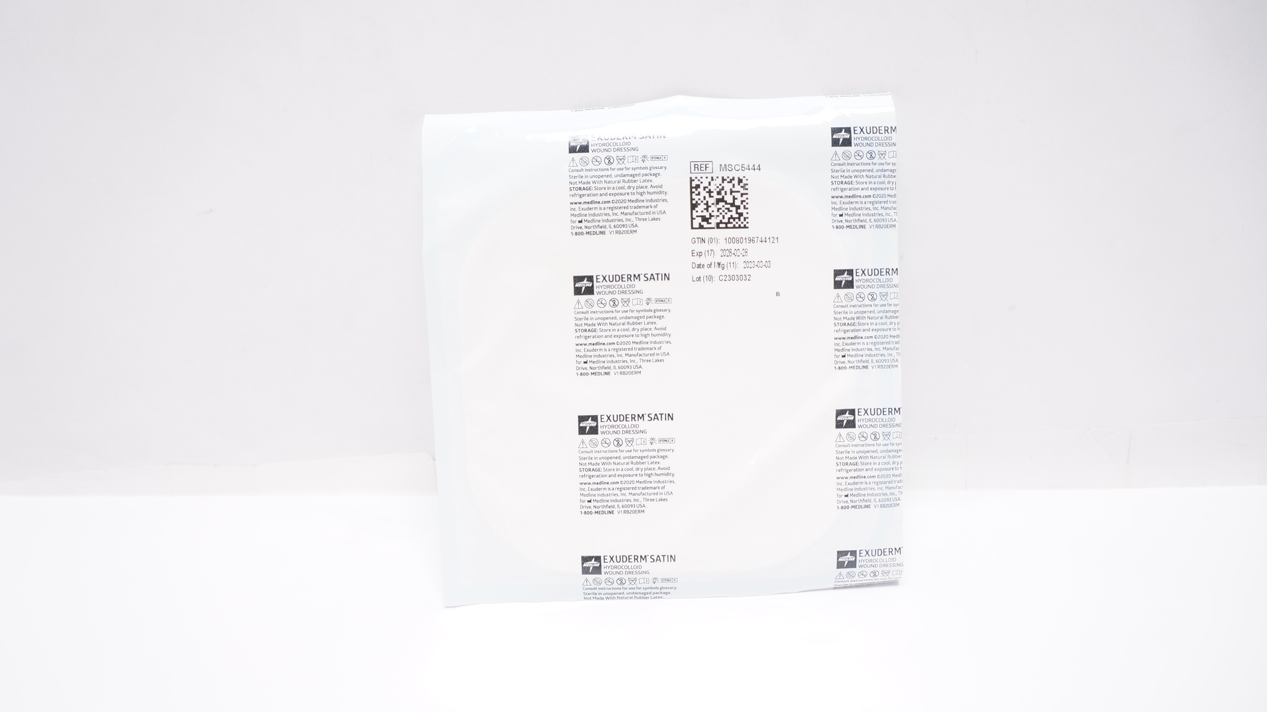 Medline MSC5444 Exuderm Satin Hydrocolloid Wound Dressing