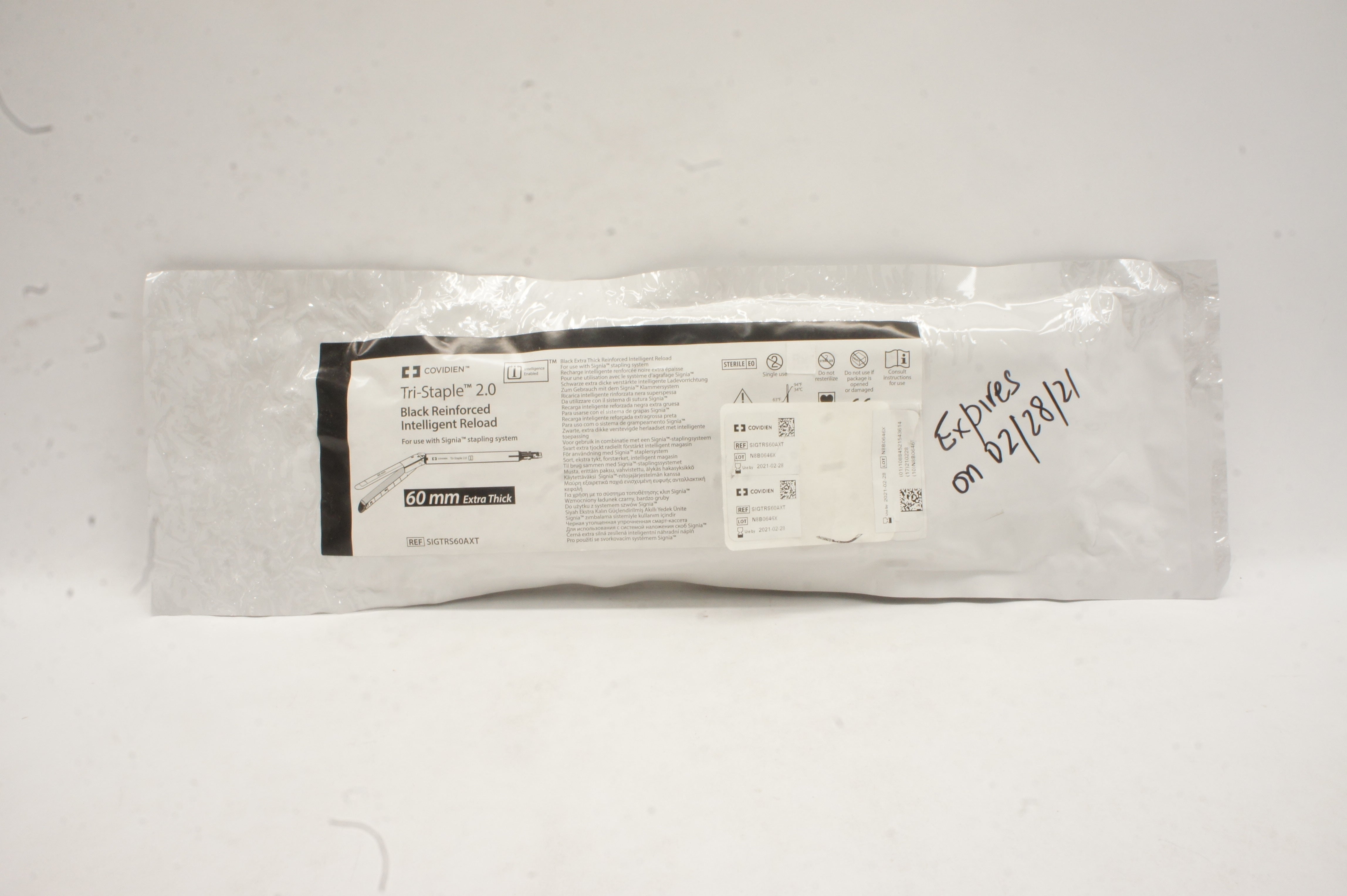 Covidien SIGTR60AXT Tri-Staple 2.0 Black Reinforced Intelligent Reload 60mm (x)