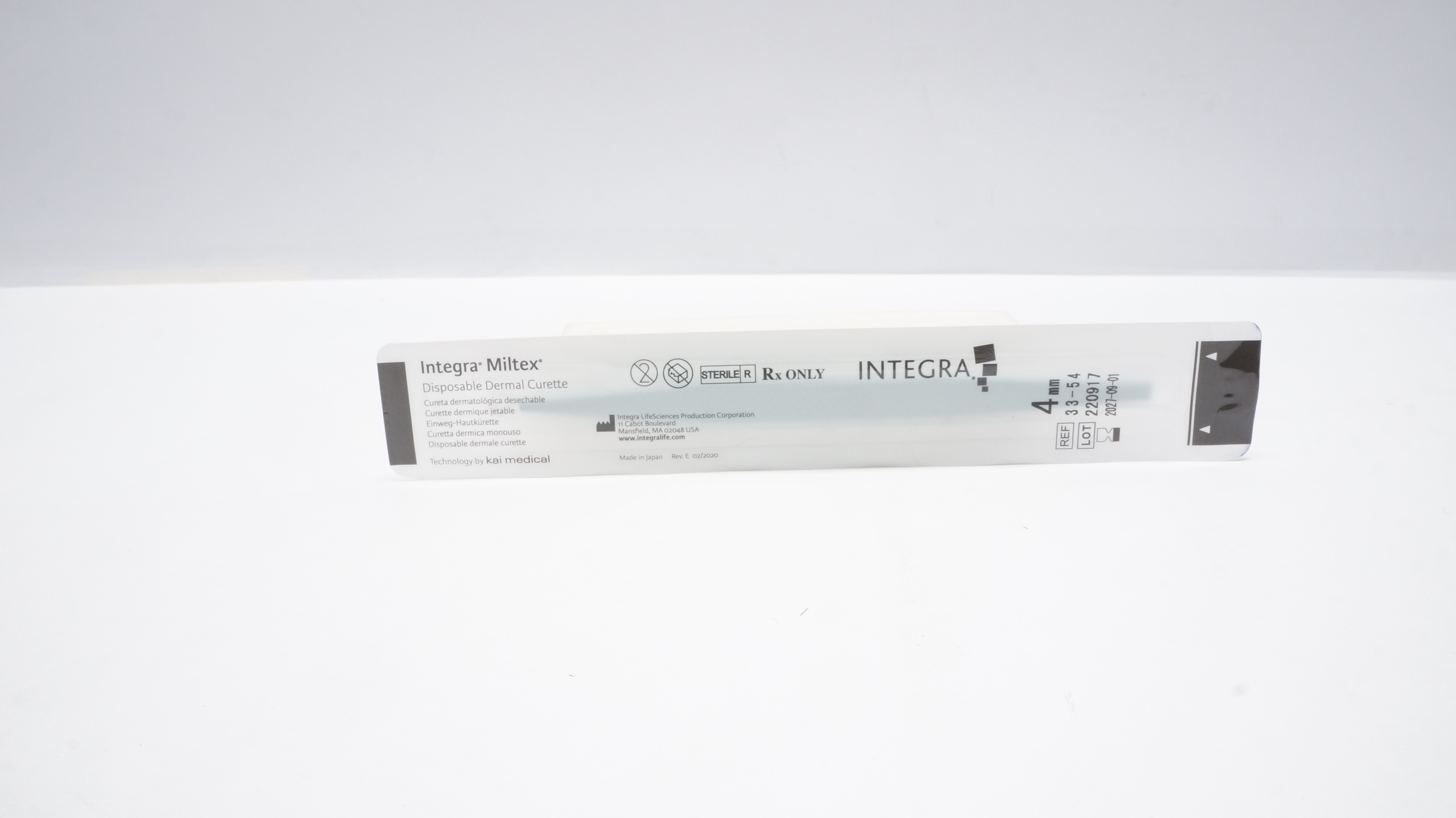 Integra 33-54 Miltex Disposable Dermal Curette 4mm