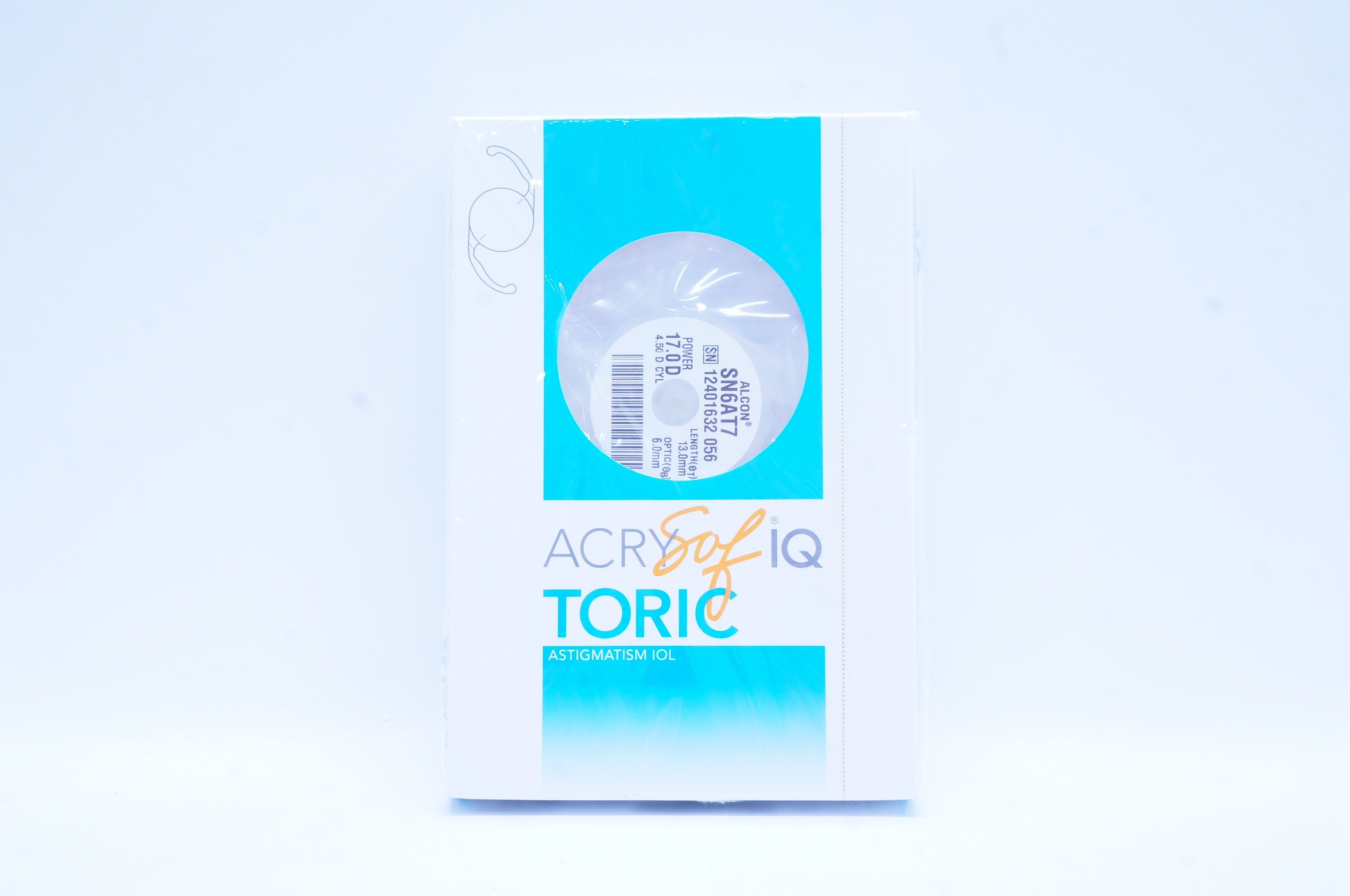 Alcon SN6AT7 AcrySof IQ Toric Astigmatism IOL 17.0D 4.50 D Cyl, 13.0 x 6.0mm (x)