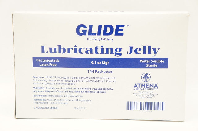 Athena 000303 Glide Formerly E-Z Lubricating Jelly 0.1 oz - Box of 144