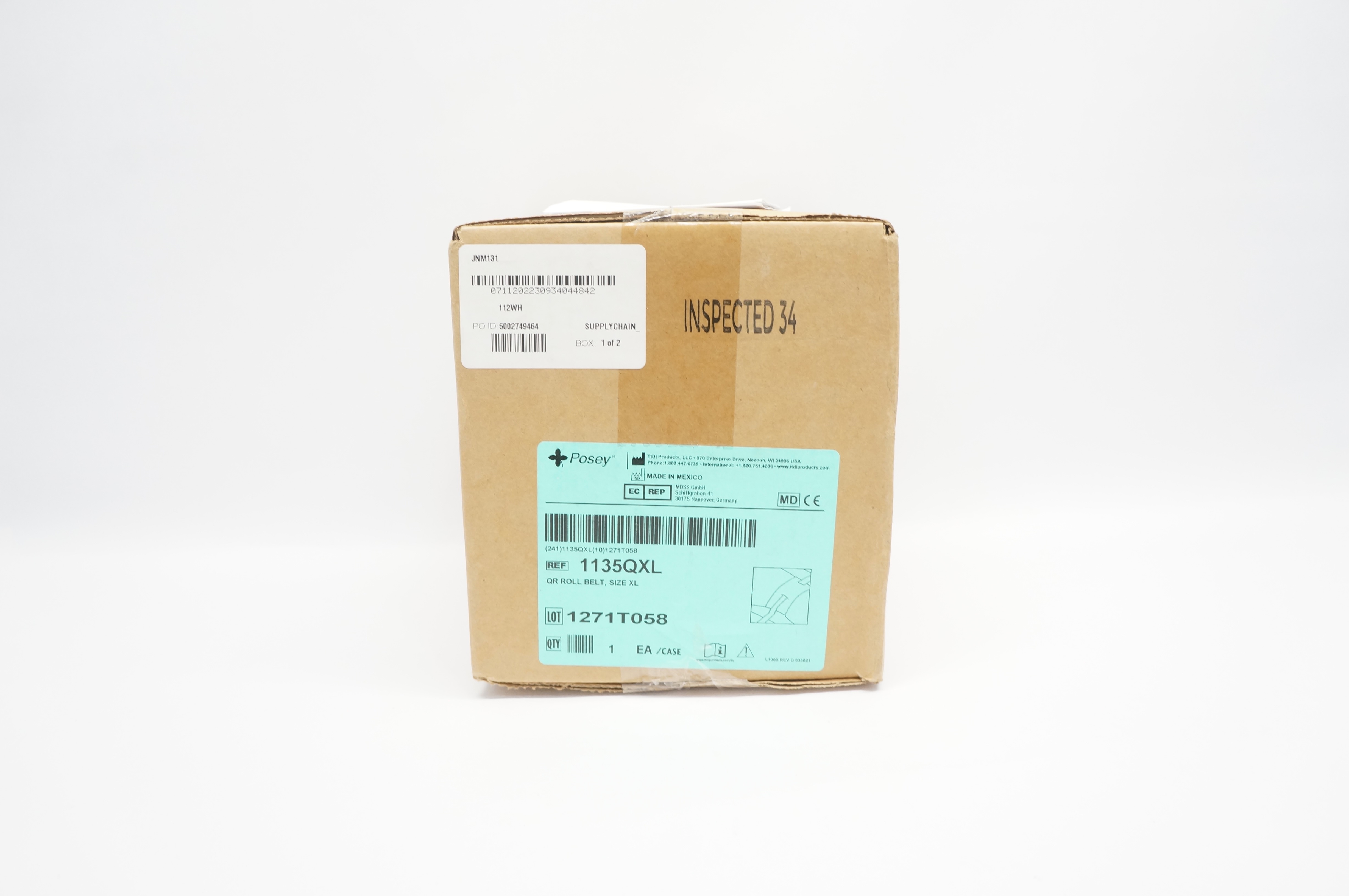 Posey 1135QXL QR Roll Belt Size XL