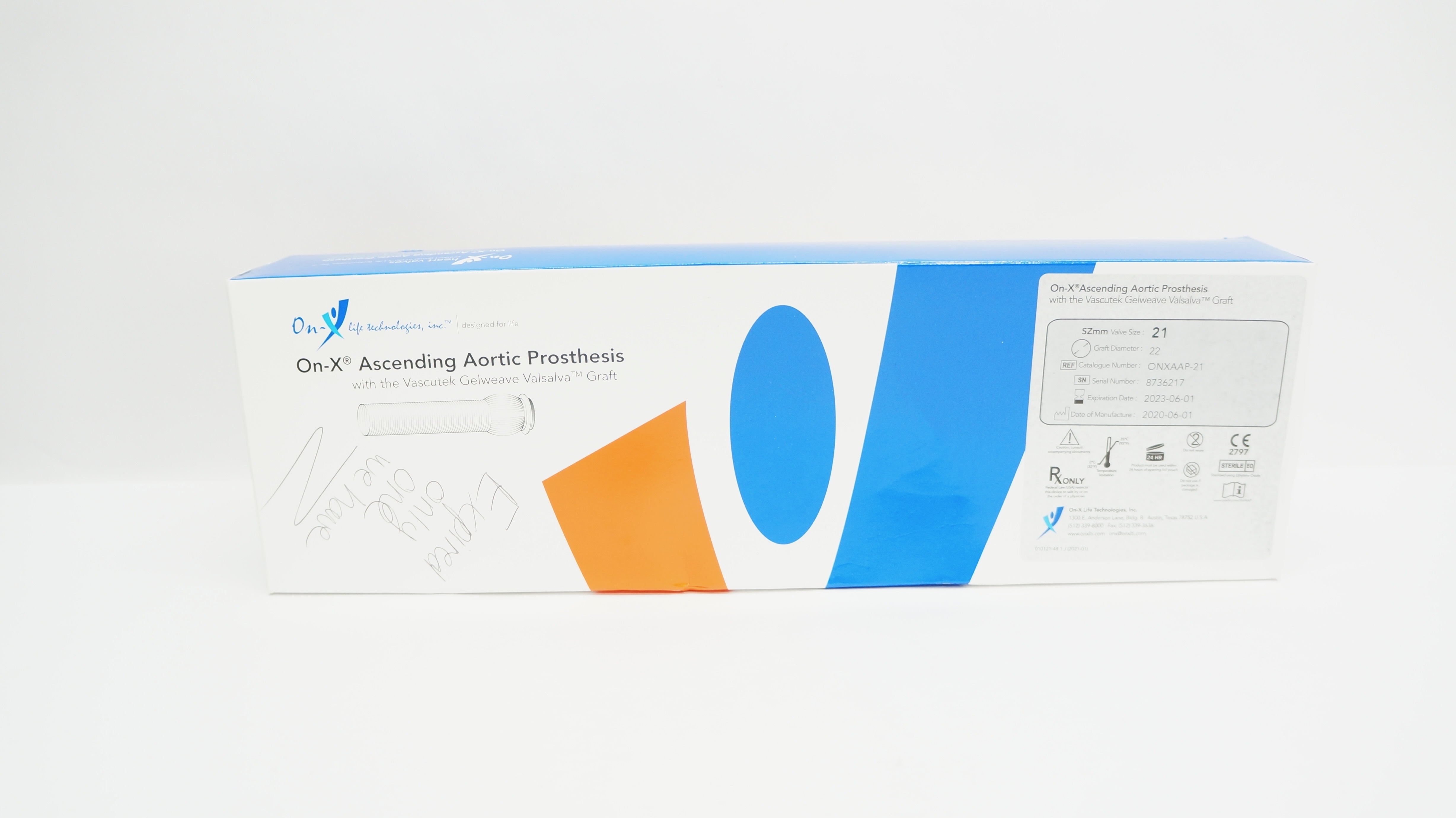 On-X Life ONXAAP-21 Ascending Aortic Prosthesis 21mm (x)