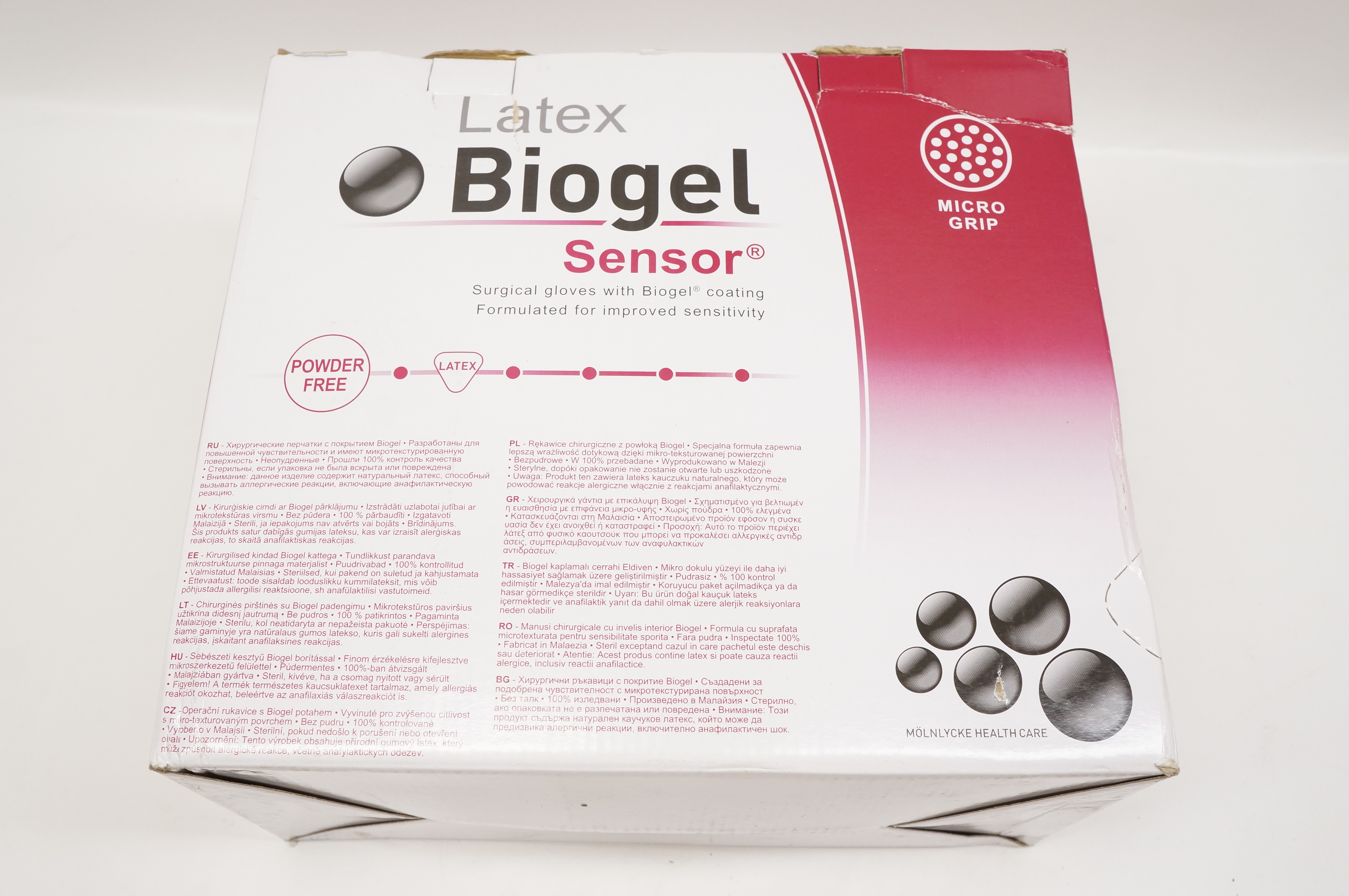 Molnlycke Health Care 30660-01 Biogel Sensor Gloves, Size 6 (x) - Box of 50