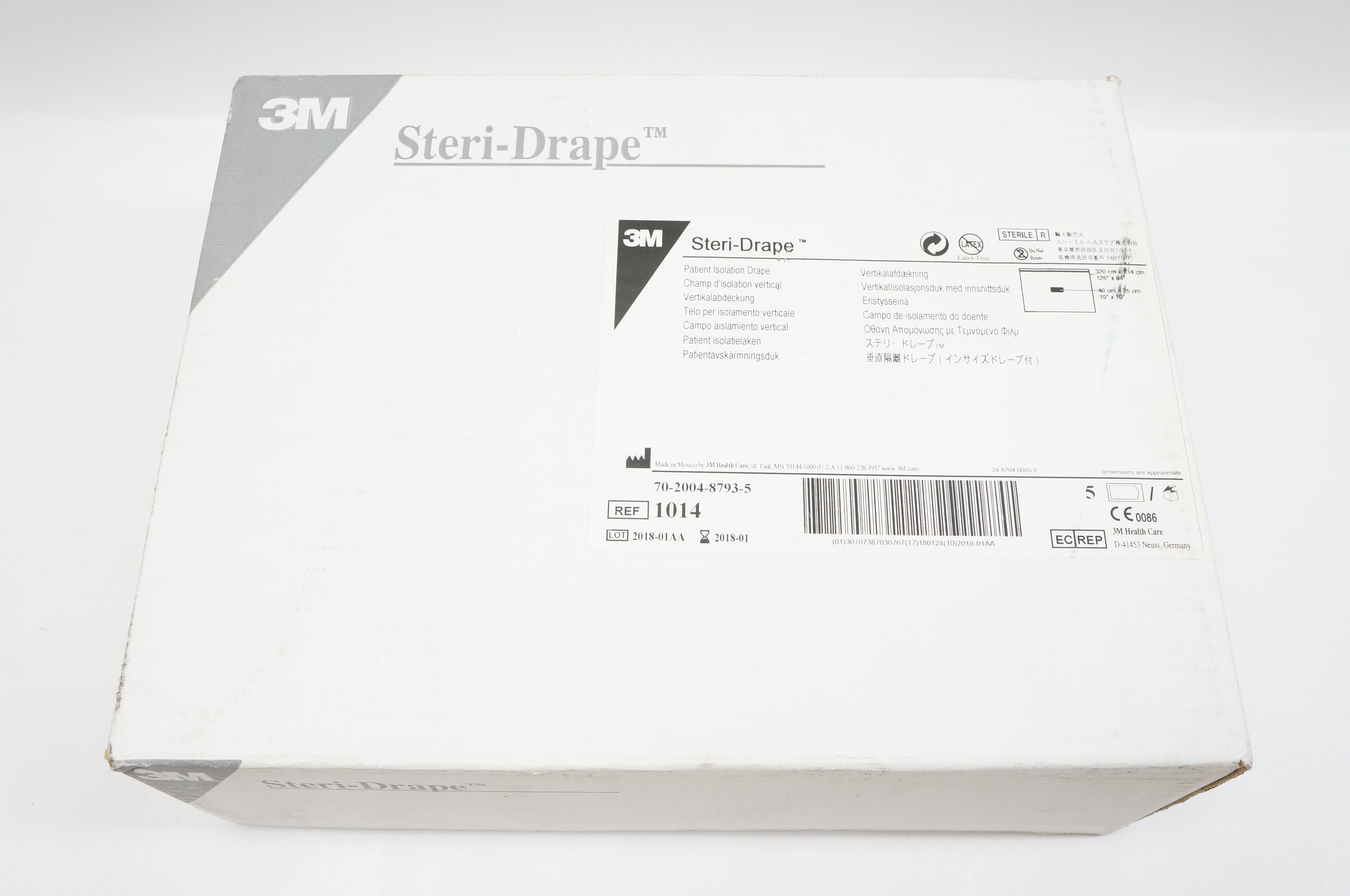 3M 1014 Steri-Drape Isolation 126inch x 84inch (x) - Box of 5
