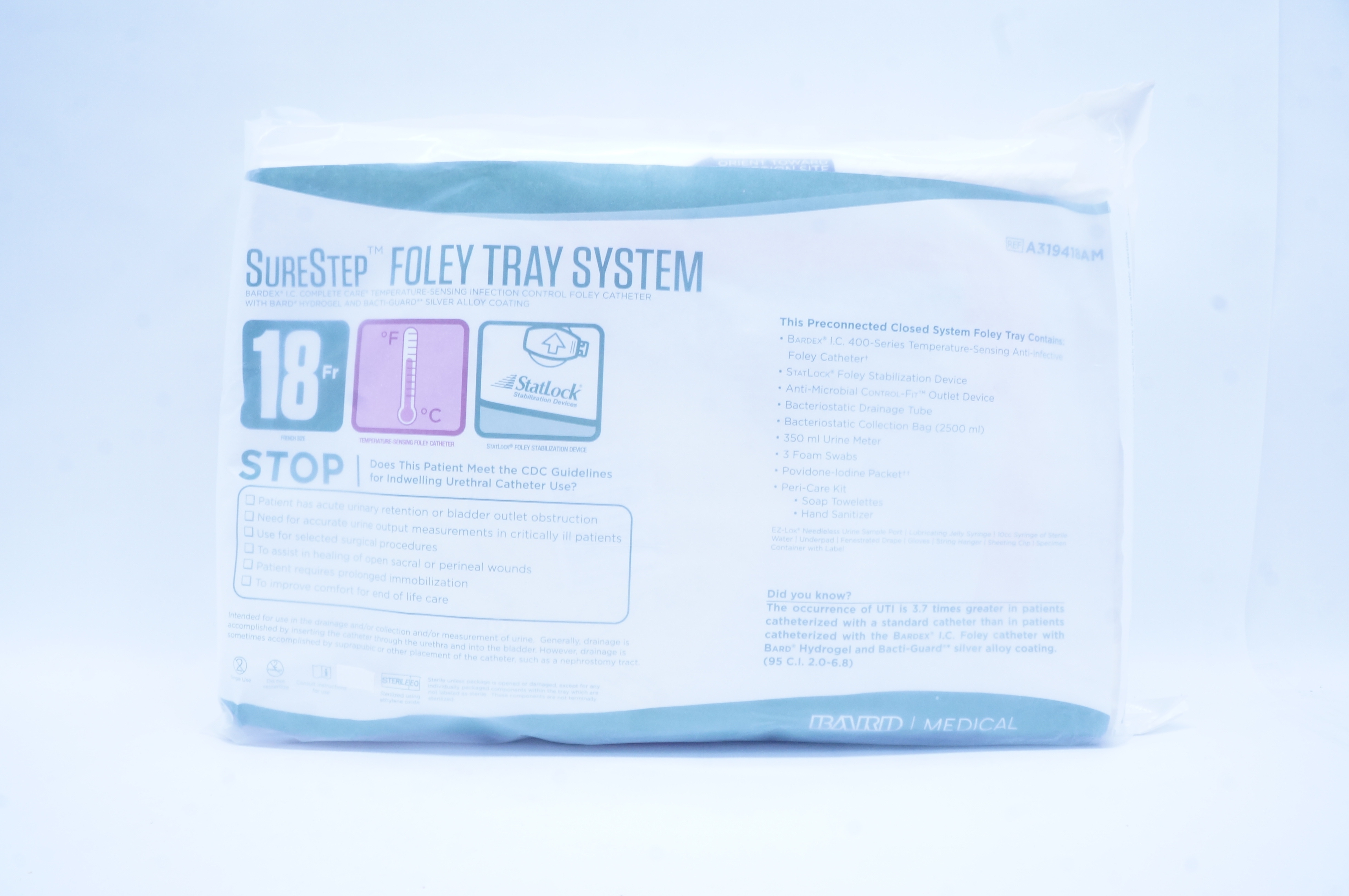 Bard A319418AM SureStep Foley Tray System 18Fr (x)