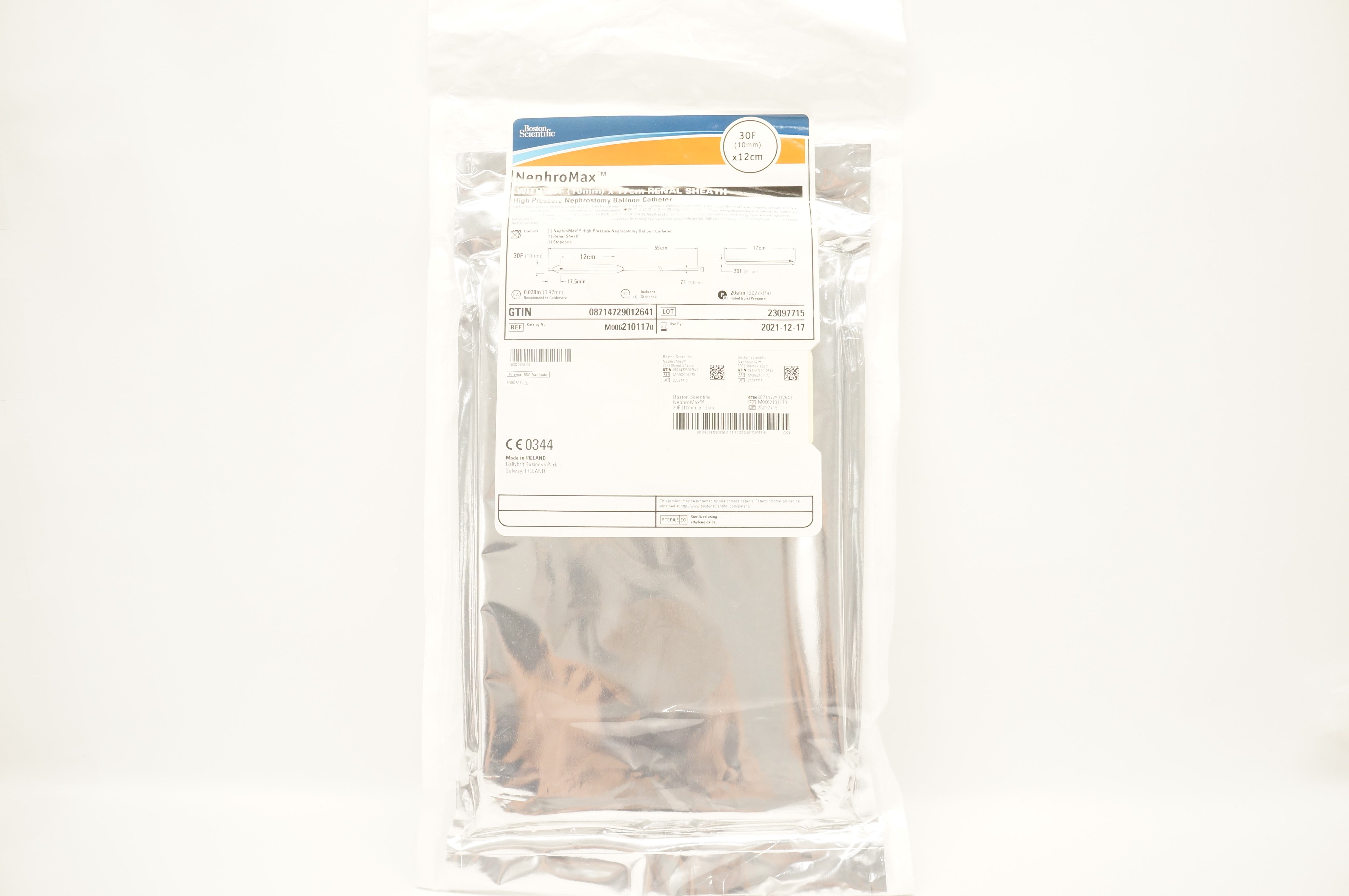 Boston Scientific 210117 NephroMax High Pressure Nephrostomy Cath. 30F x 12cm(x)
