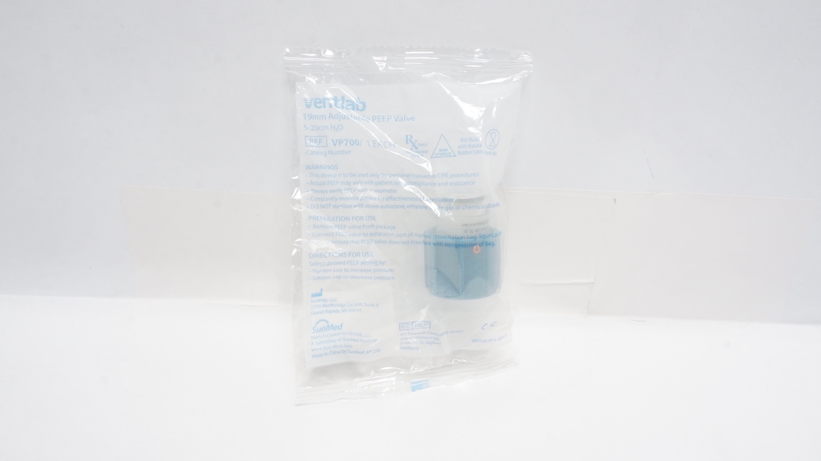 SunMed VP700 Ventlab 19mm Adjustable PEEP Valve 5-20cm H2O