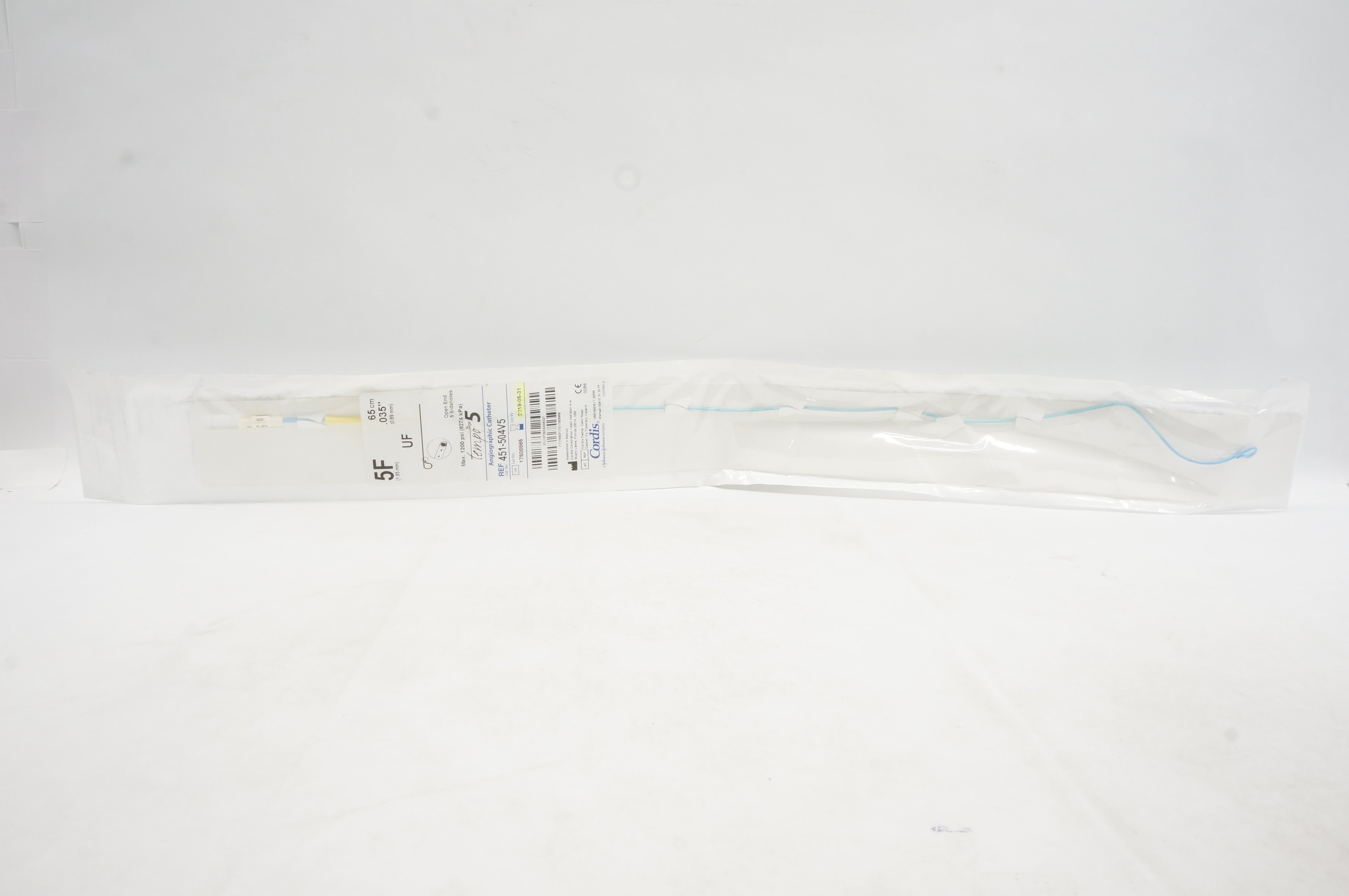 Cordis 451-504V5 Angiographic Cath. 5F x .035inch x 65cm (x)