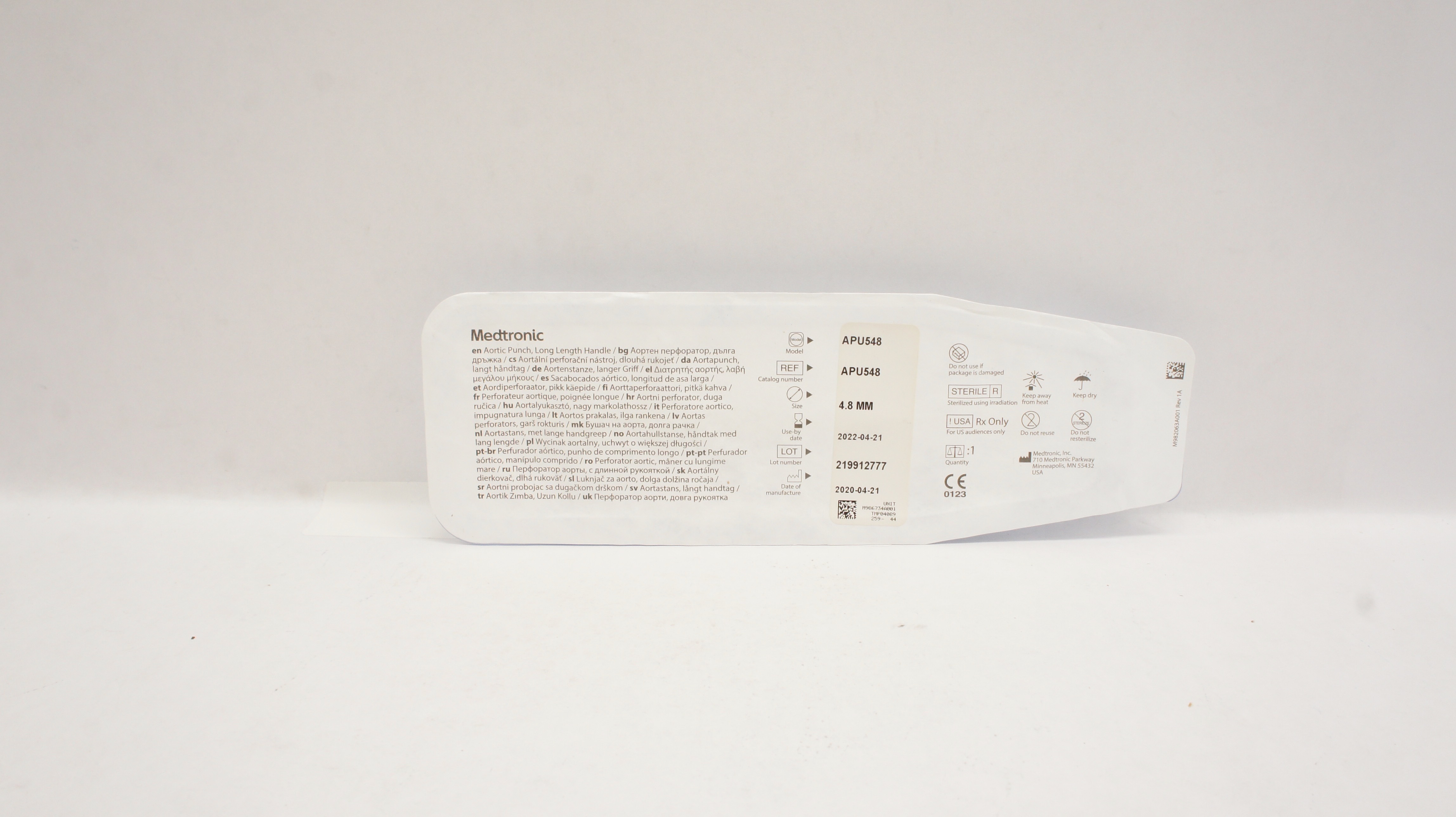 Medtronic APU548 Aortic Punch Long Length Handle Diameter 4.8mm (x)