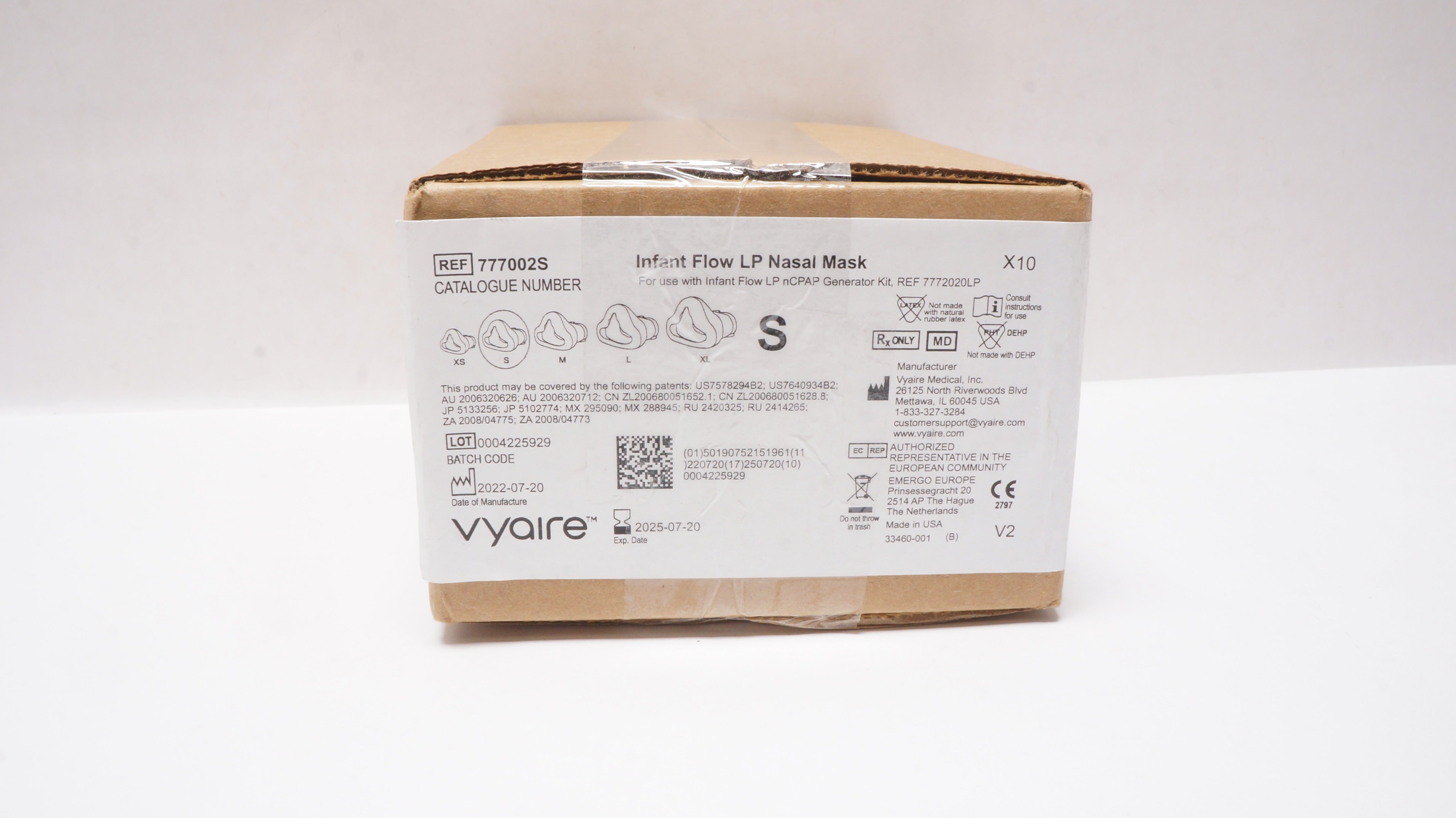 Vyaire 777002S Infant Flow LP Nasal Masks - Box of 10