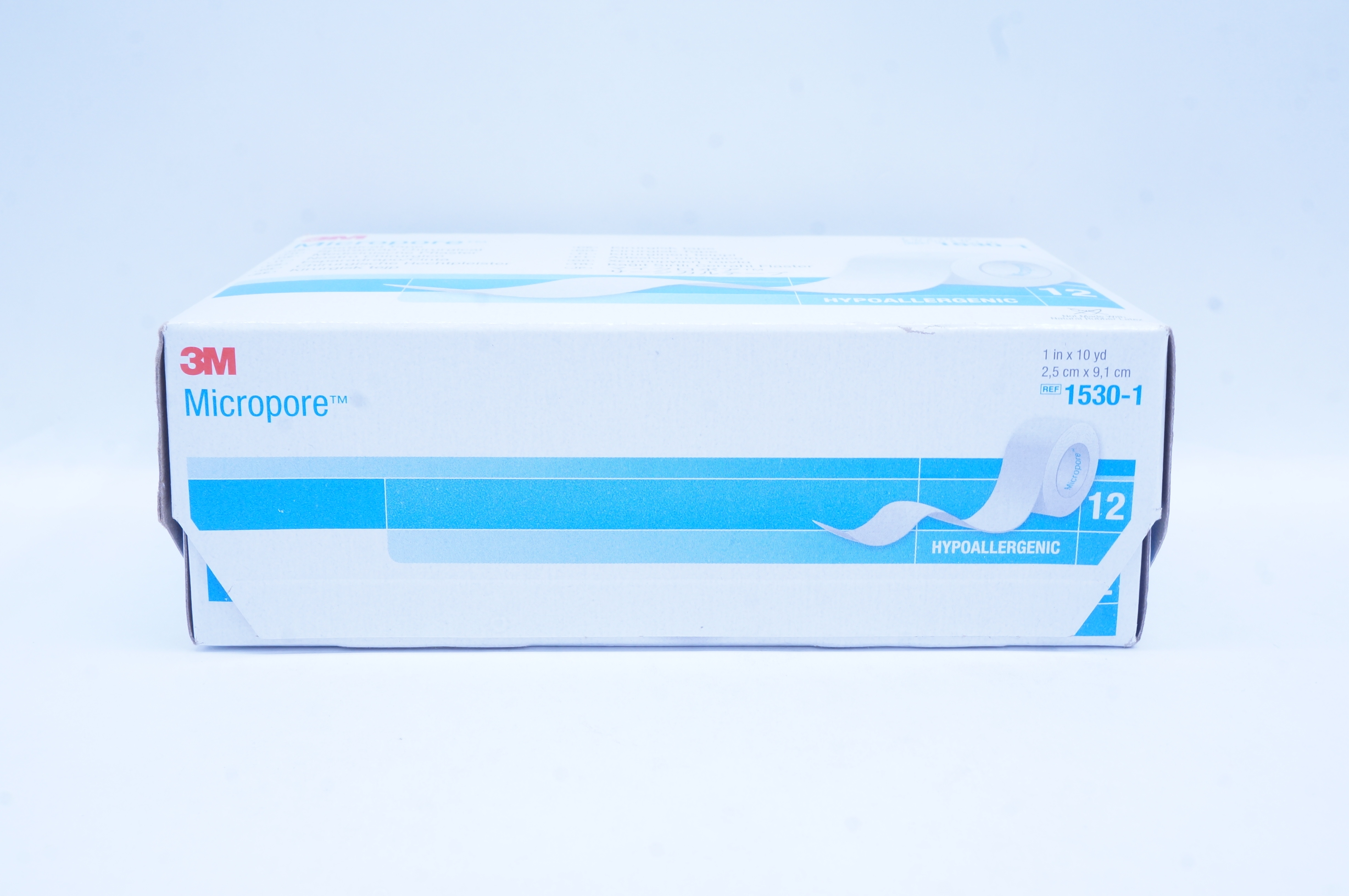 3M 1530-1 Micropore Hypoallergenic Surgical Tape 1inch x 10yd - Box of 12