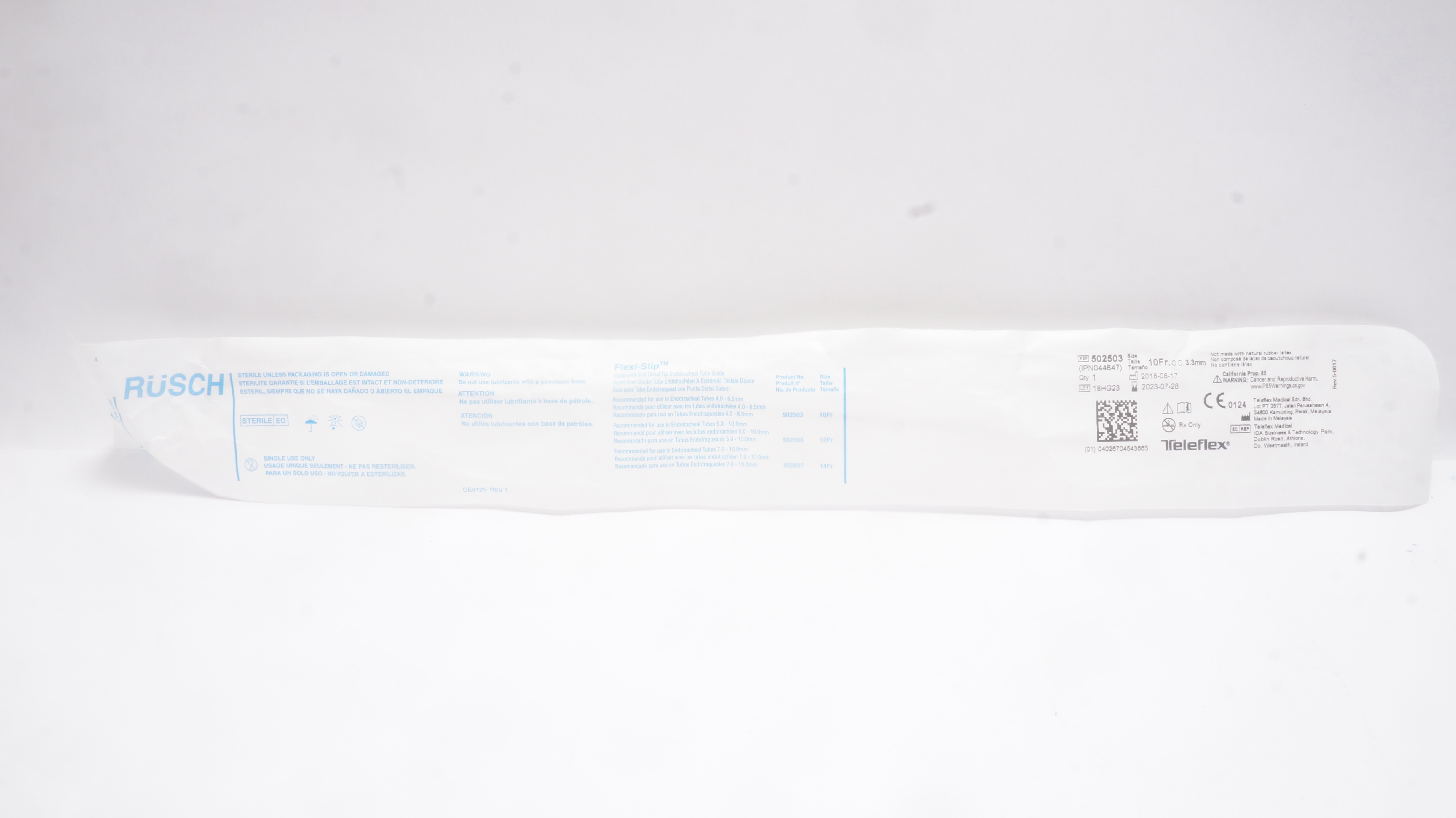 Teleflex 502503 Rusch Flexi-Slip Stylet W/Soft Distal Tip 10Fr. x 3.3mm (x)