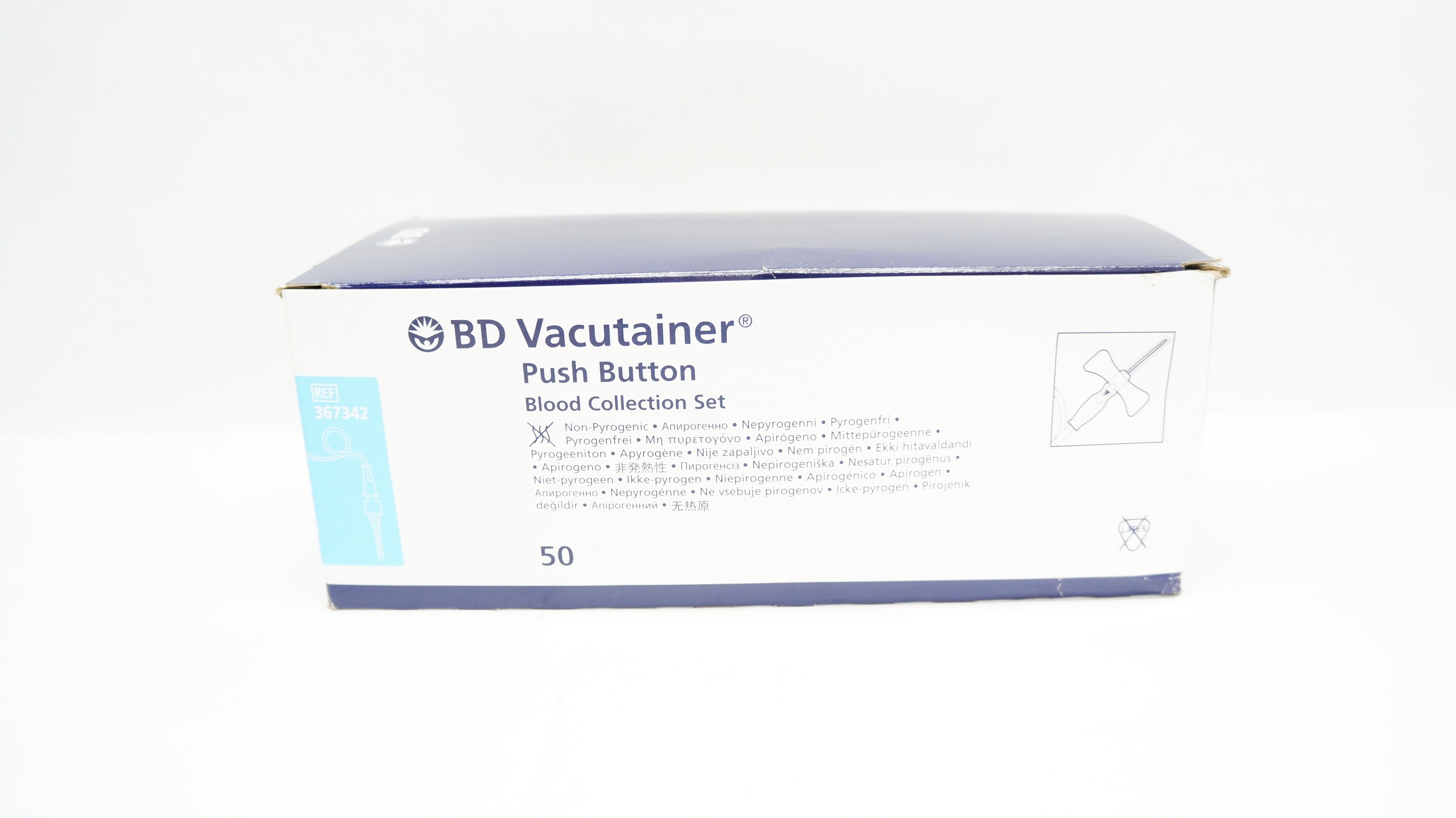 BD 367342 Vacutainer Blood Collection Set 23G x 3/4 x 12inch - Box of 50